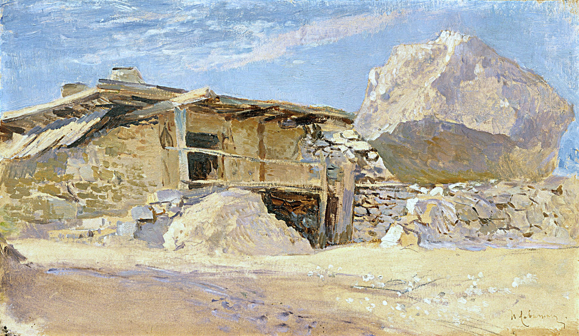 Левитан И.. Сакля в Алупке. 1886