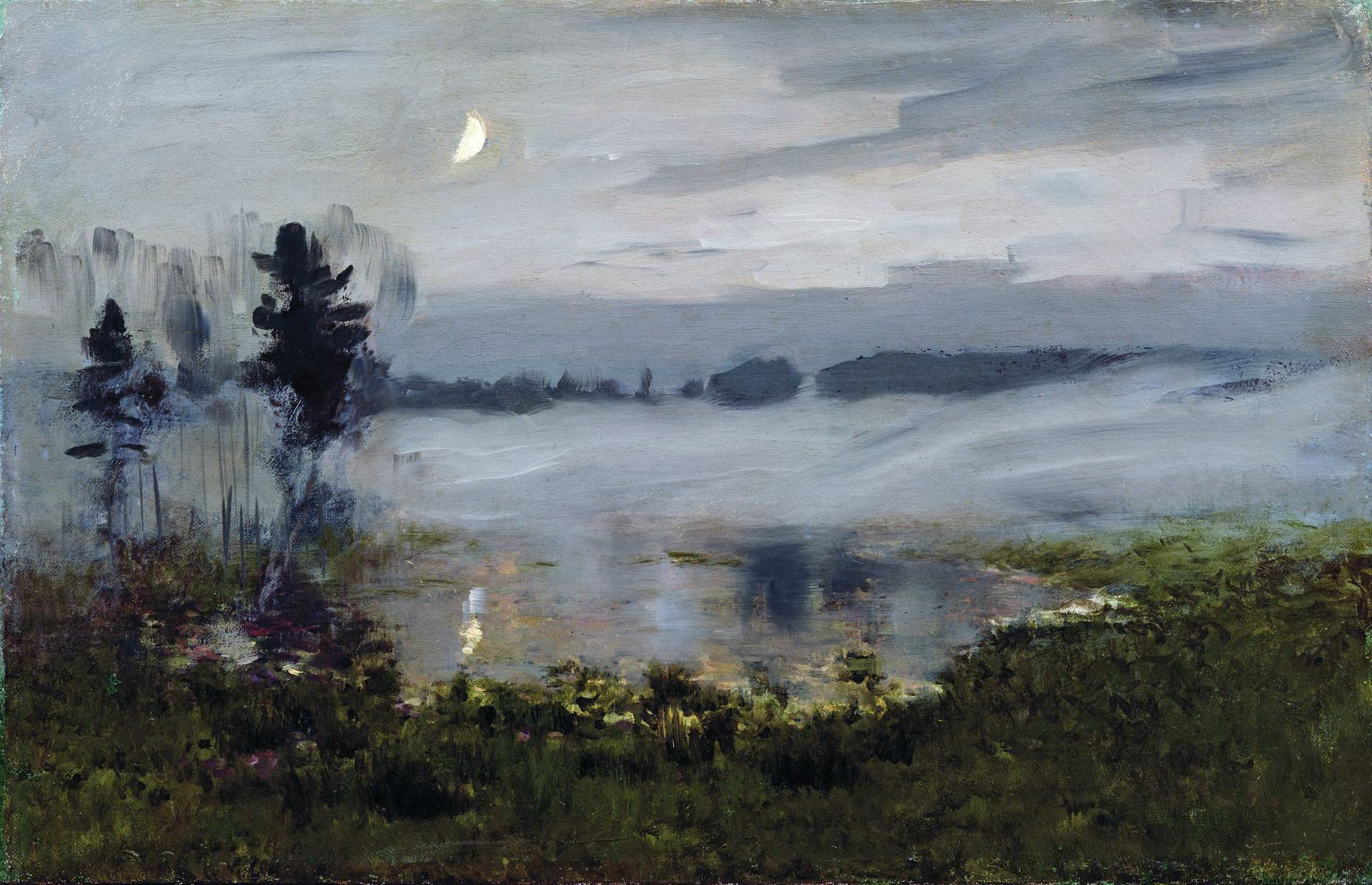 Левитан И.. Туман над водой. 1890-е