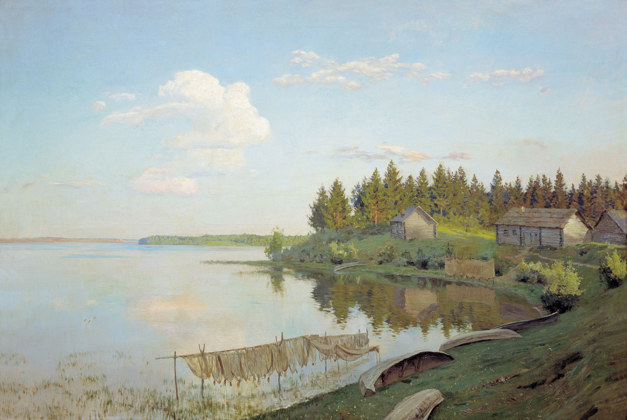 Левитан И.. На озере (Тверская губерния). 1893