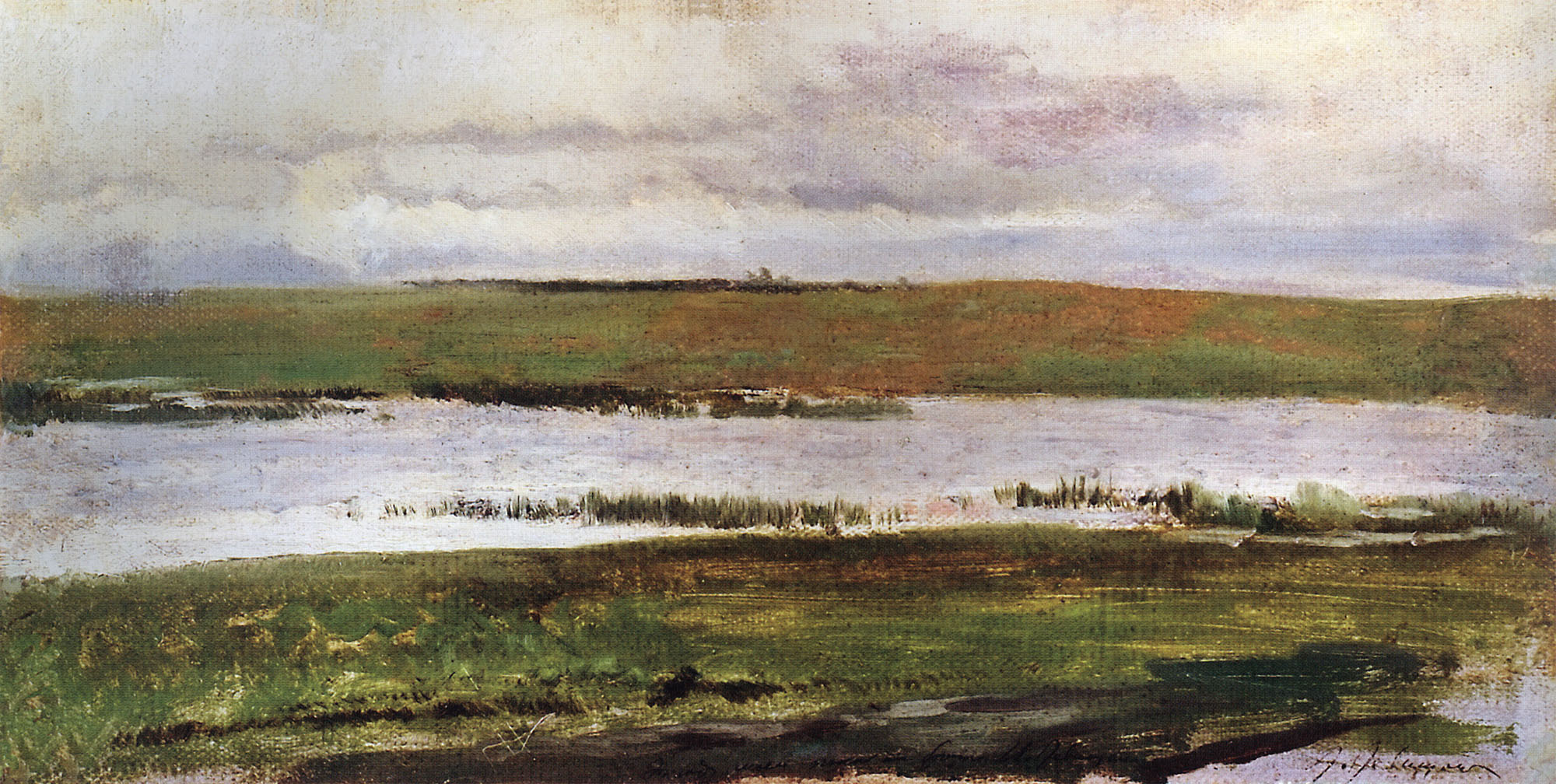 Левитан И.. Река. 1890-е