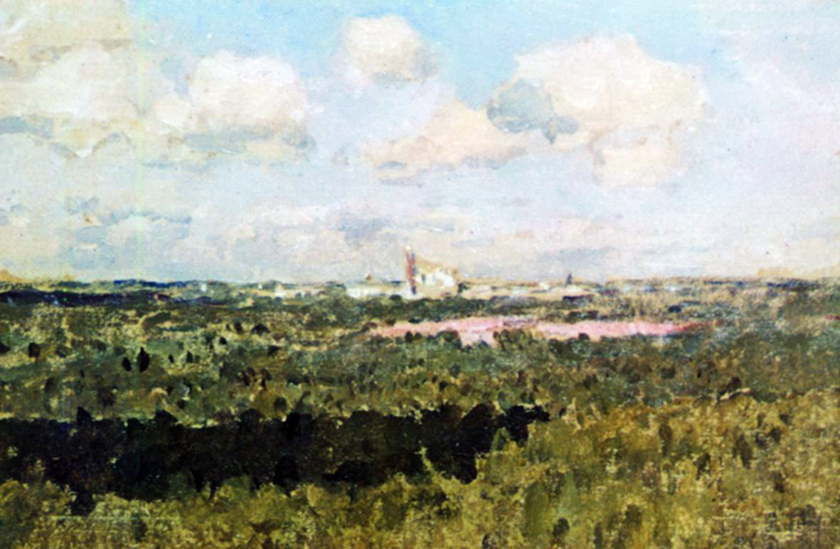 Левитан И.. Вид на Новодевичий монастырь. 1898-1899