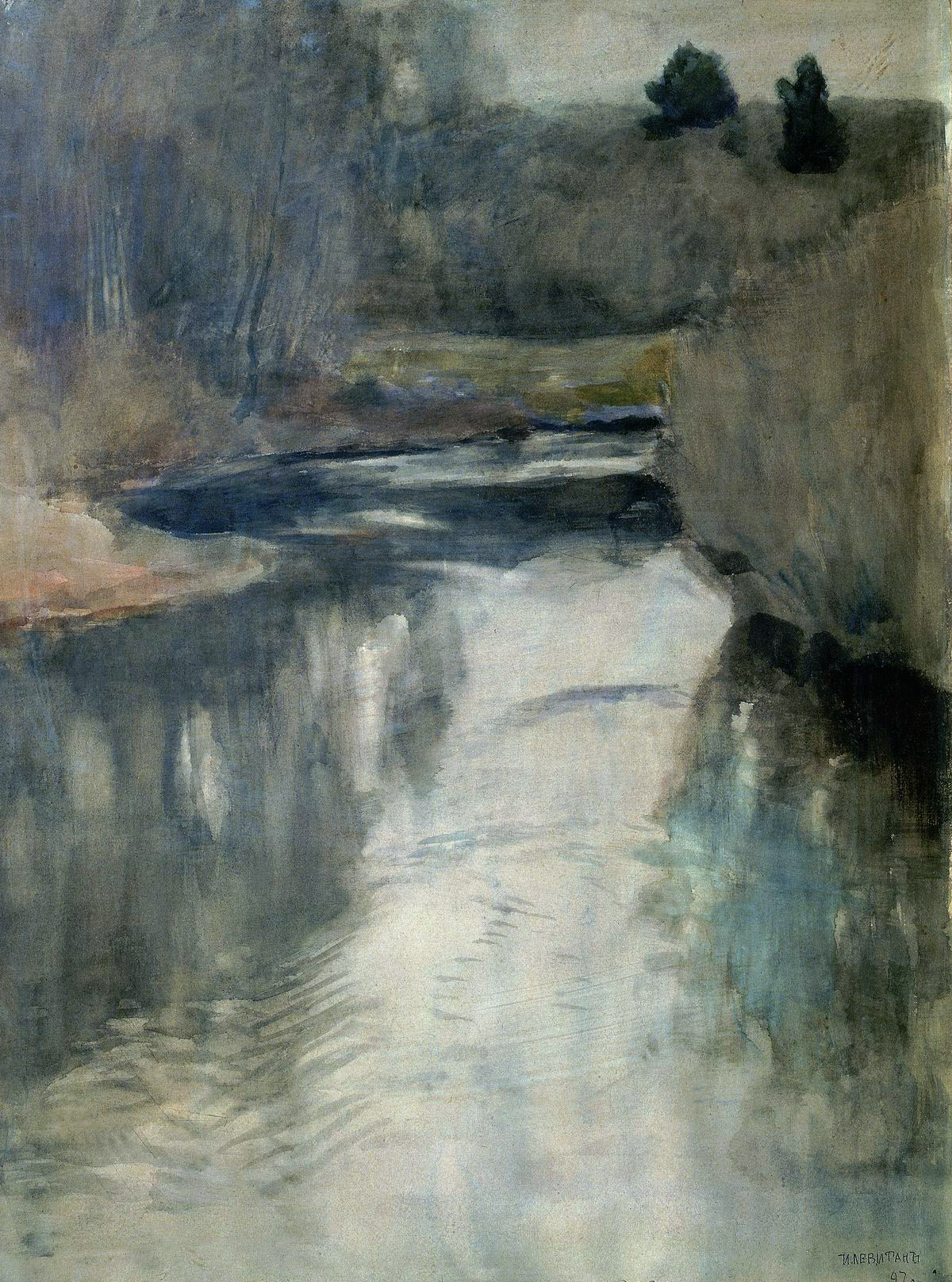 Левитан И.. Река (Рання весна). 1897