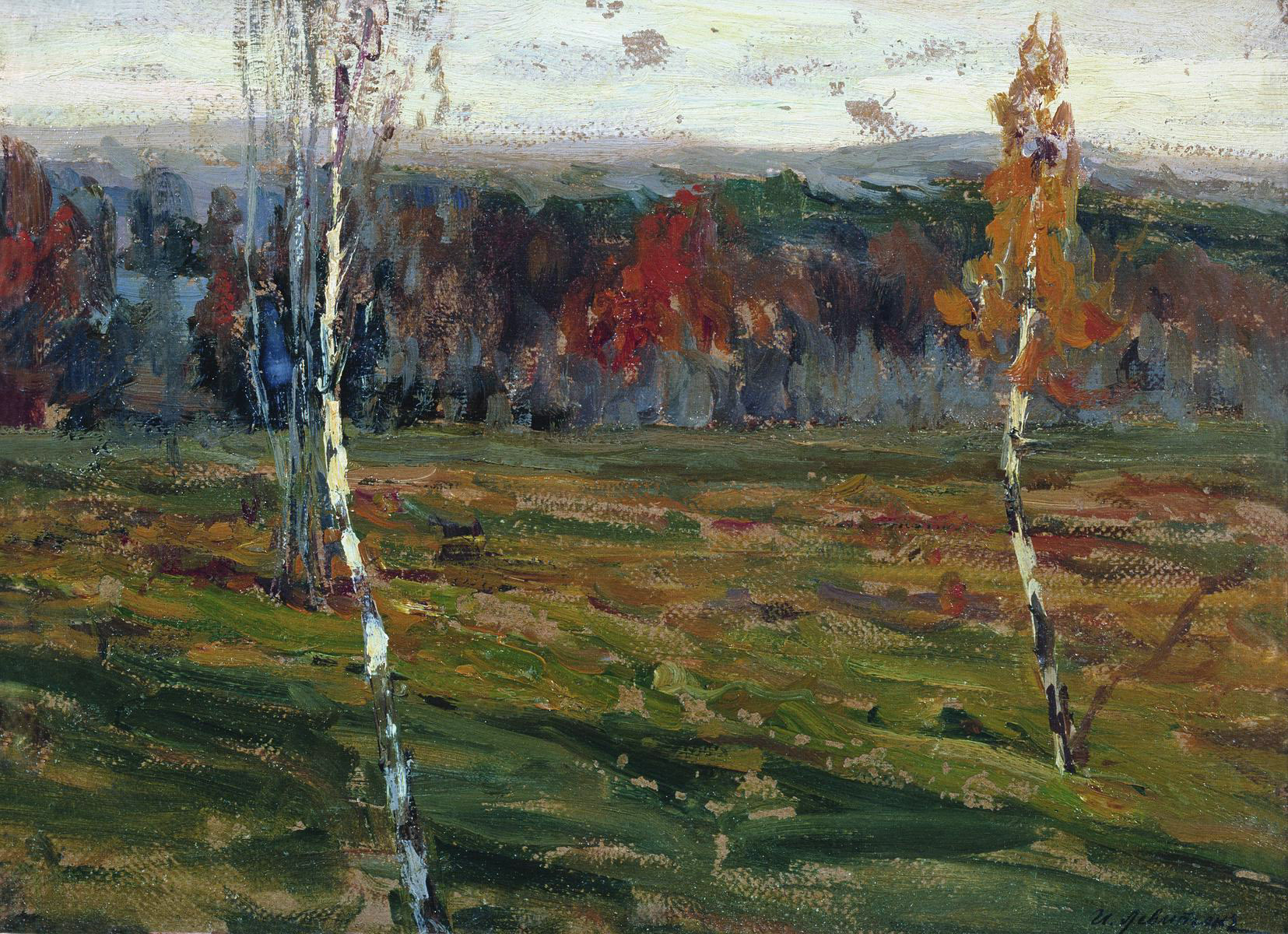 Левитан И.. Осень. Березки. 1899