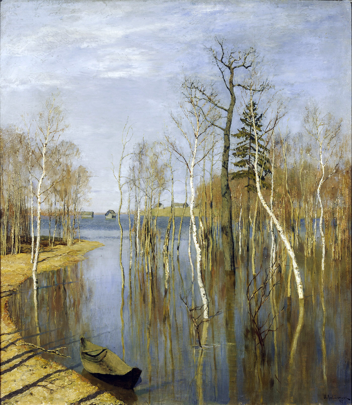 Левитан И.. Весна. Большая вода. 1897