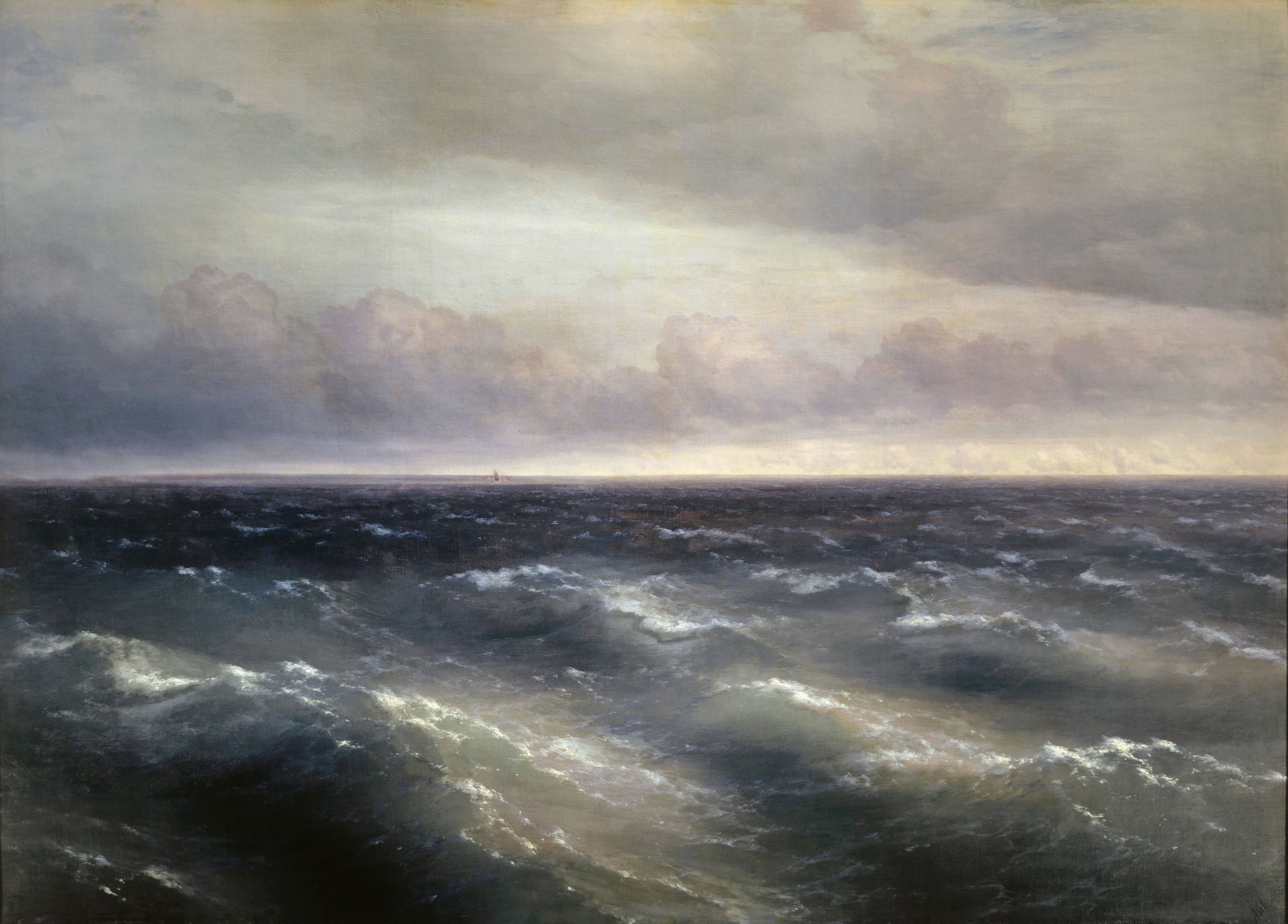 Айвазовский. Черное море (На Черном море начинает разыгрываться буря). 1881