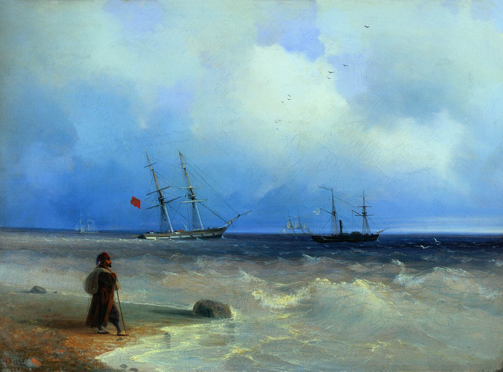 Айвазовский. Морской берег. 1840