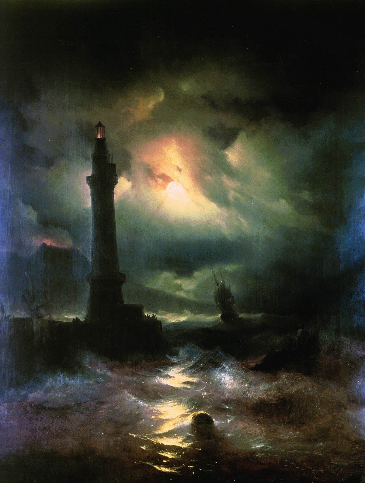 Айвазовский. Неаполитанский маяк. 1842