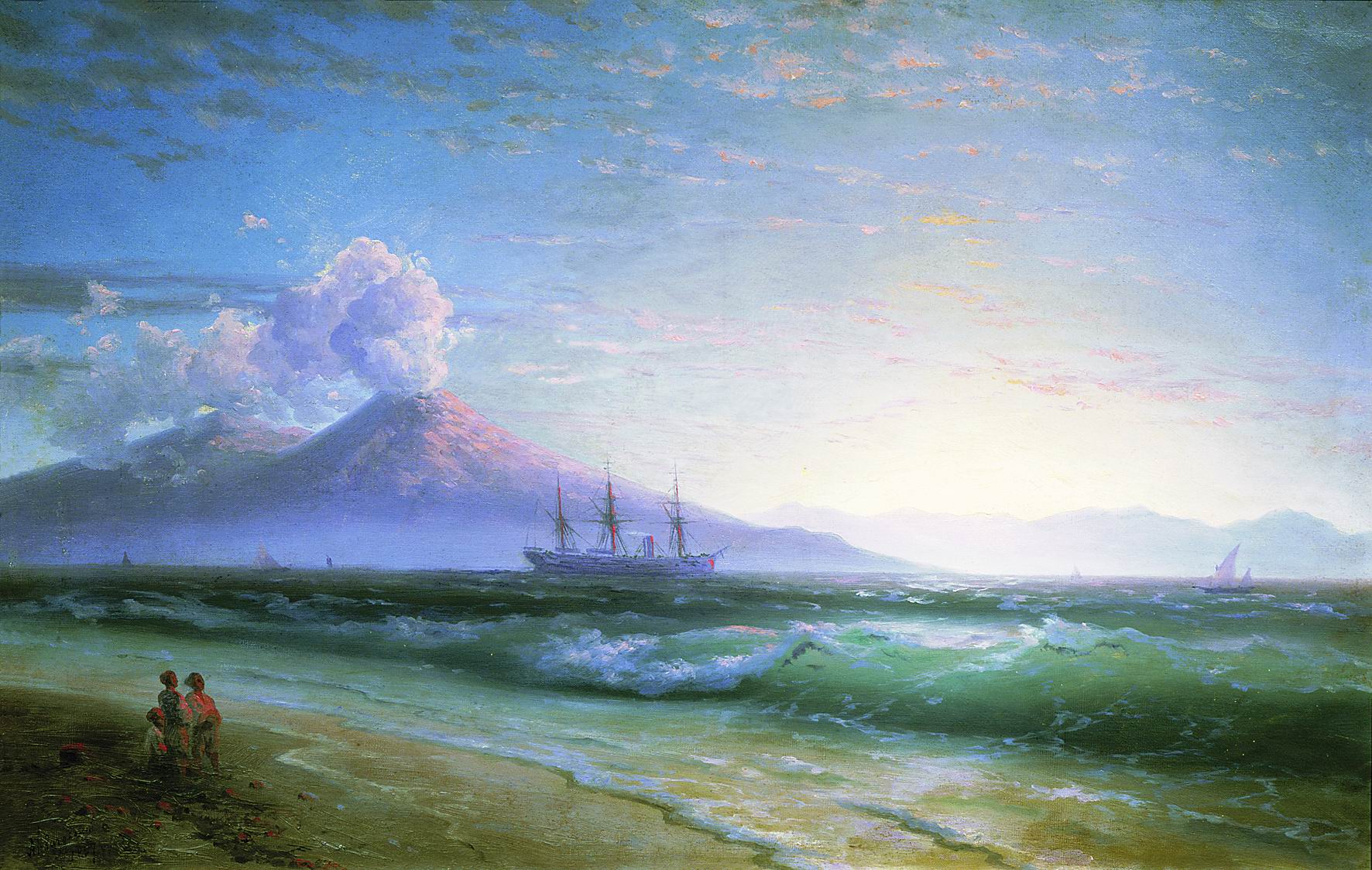 Айвазовский. Неаполитанский залив ранним утром. 1897