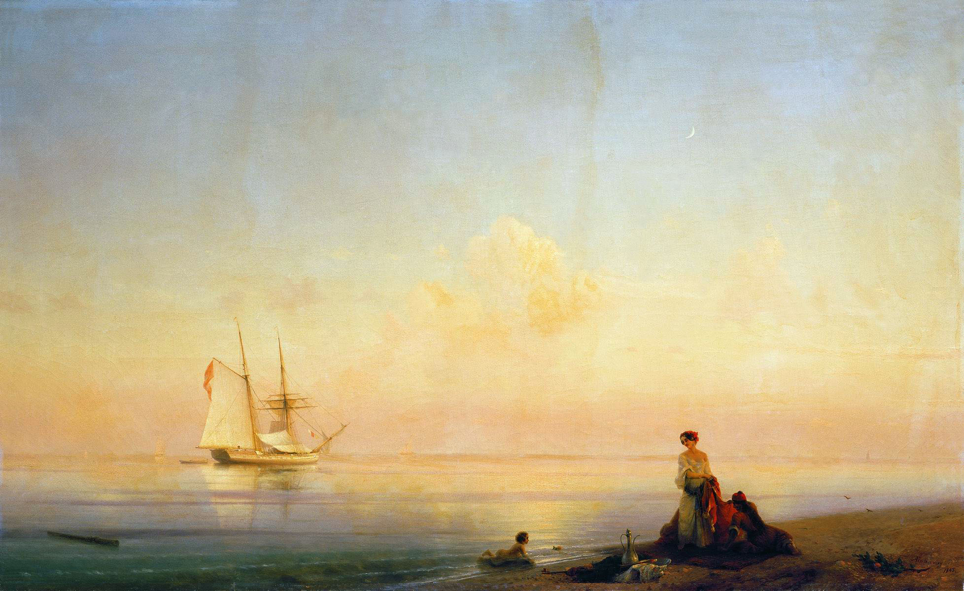 Айвазовский. Берег моря. Штиль. 1843