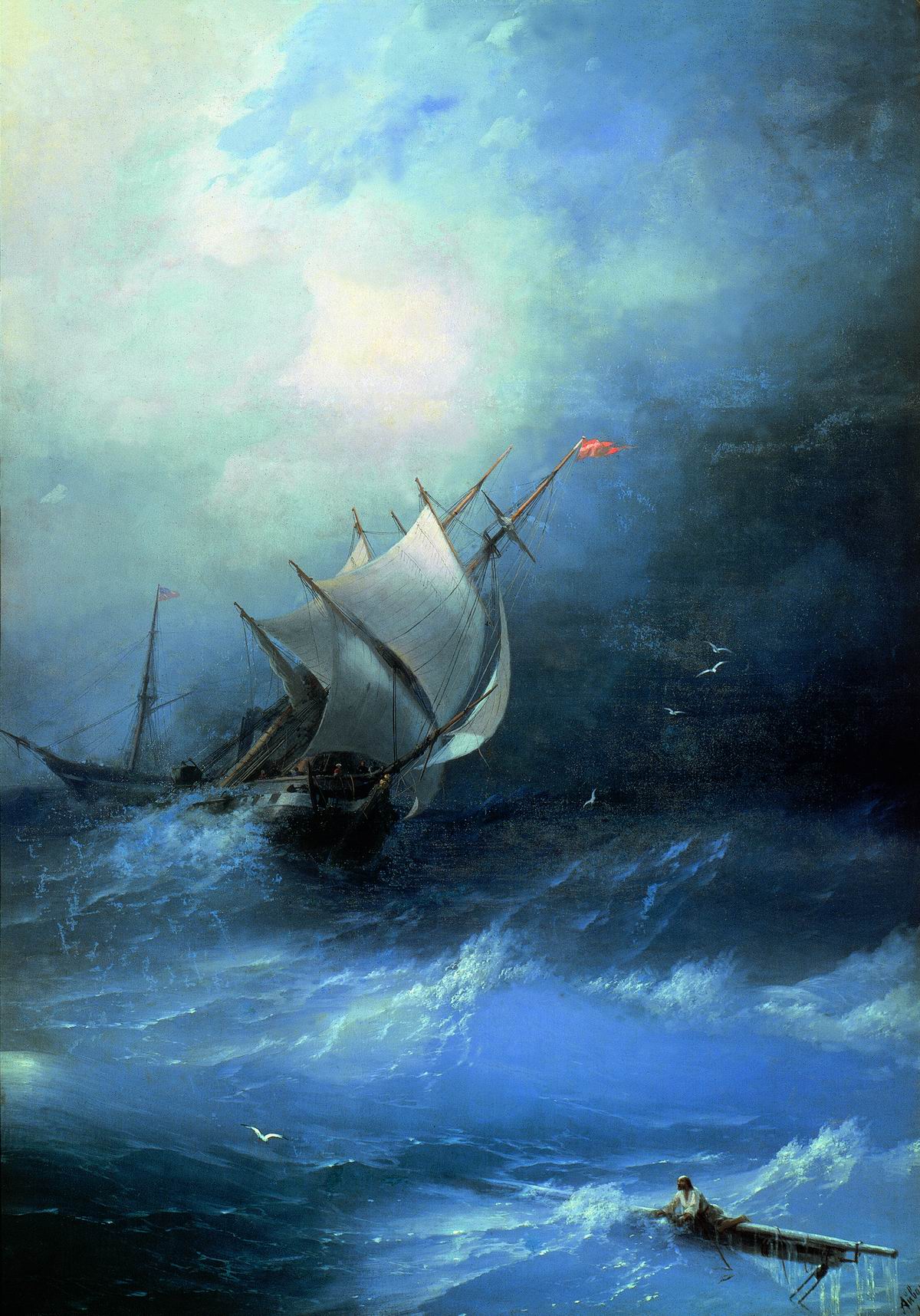 Айвазовский. Буря на Ледовитом океане. 1864