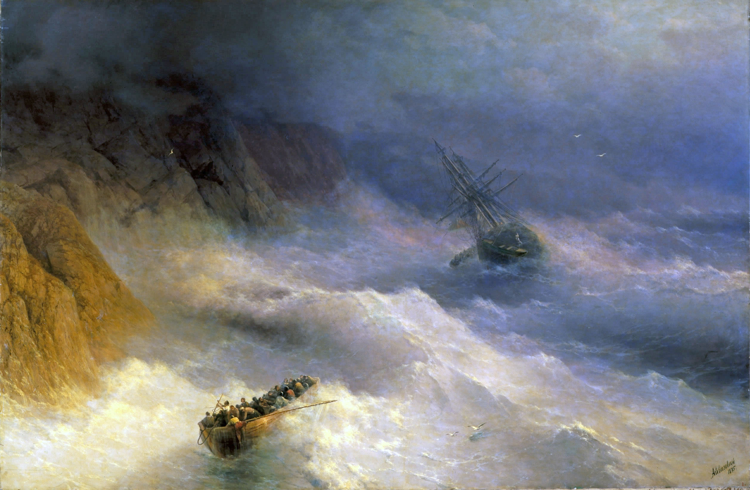 Айвазовский. Буря у мыса Айя. 1875