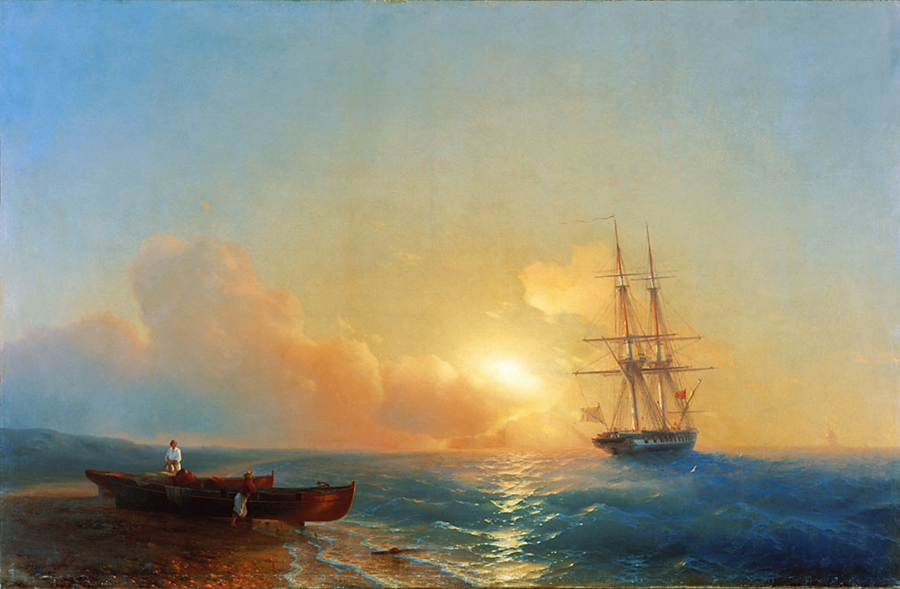 Айвазовский. Рыбаки на берегу моря. 1852