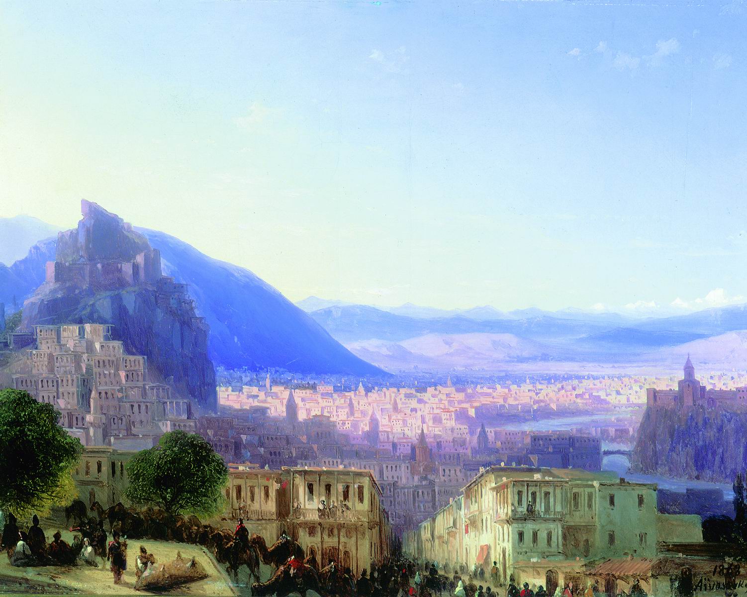 Айвазовский. Вид Тифлиса от Сейд-Абаза. 1868