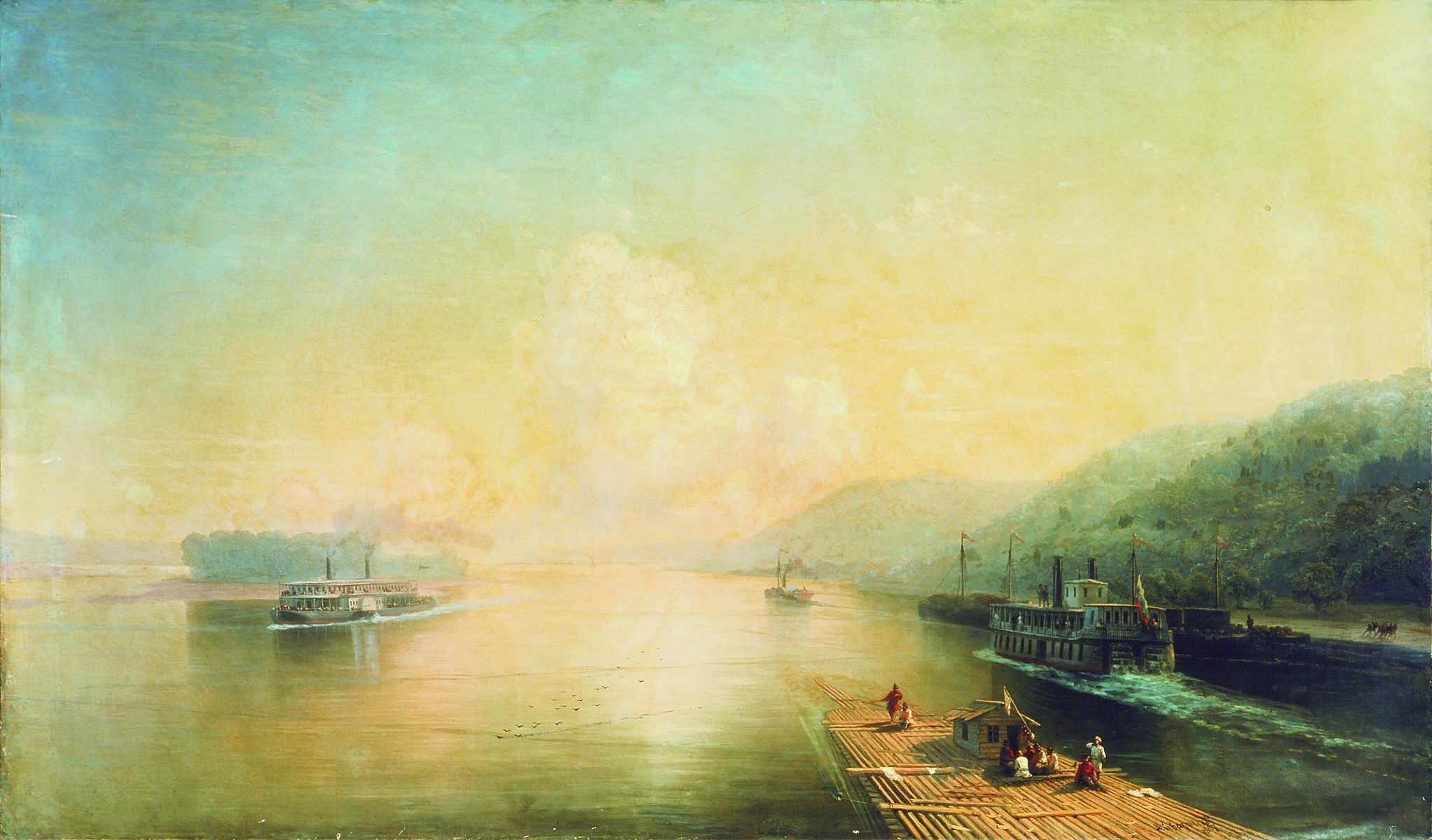 Айвазовский. Волга у Жигулевских гор. 1887
