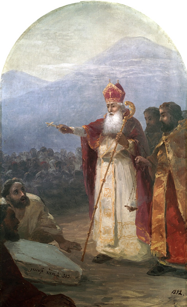 Айвазовский. Крещение армянского народа. Григор-просветитель (IV в.). 1892