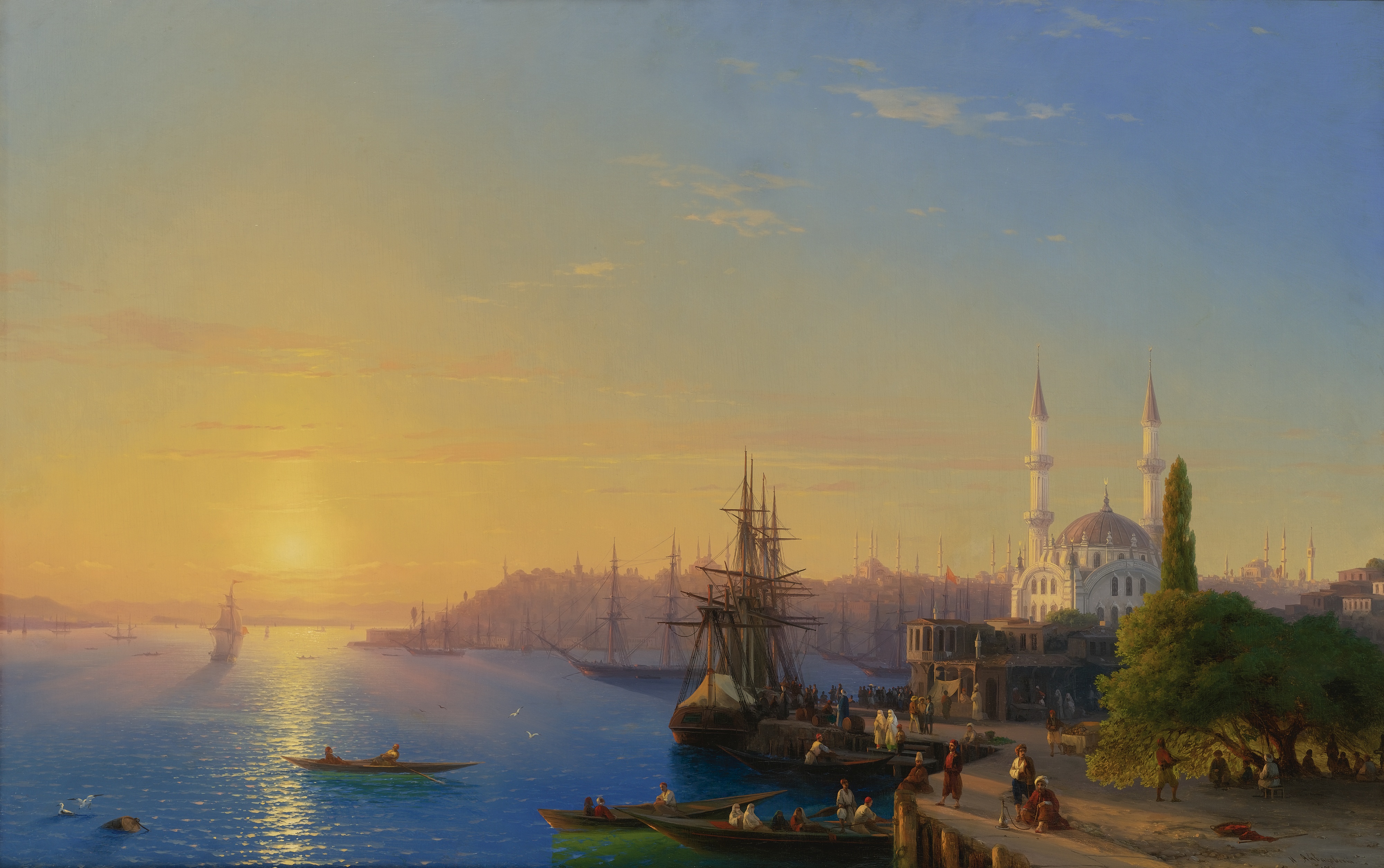 Айвазовский. Вид Константинополя и Босфора. 1856