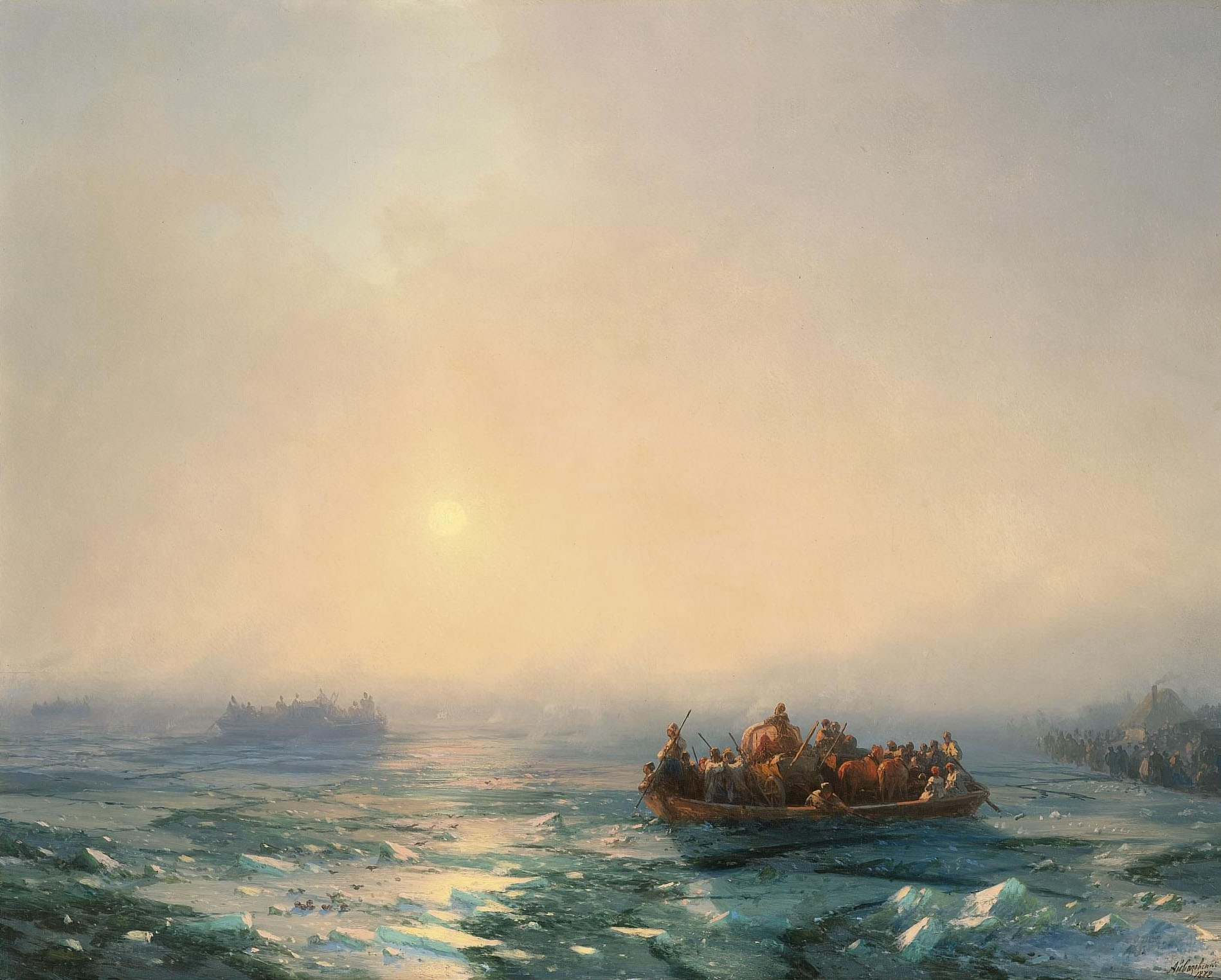 Айвазовский. Лед на Днепре. 1872