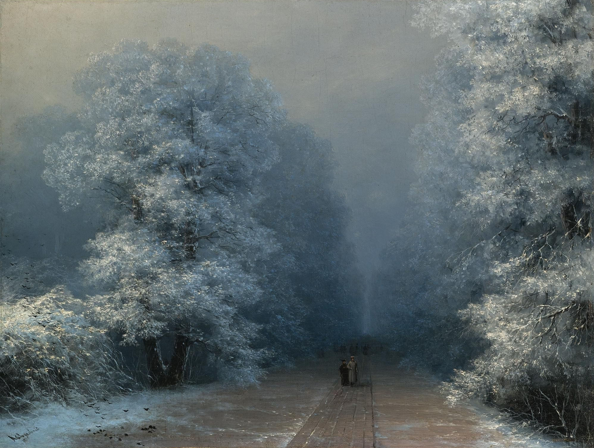 Айвазовский. Зимний пейзаж. 1880-е