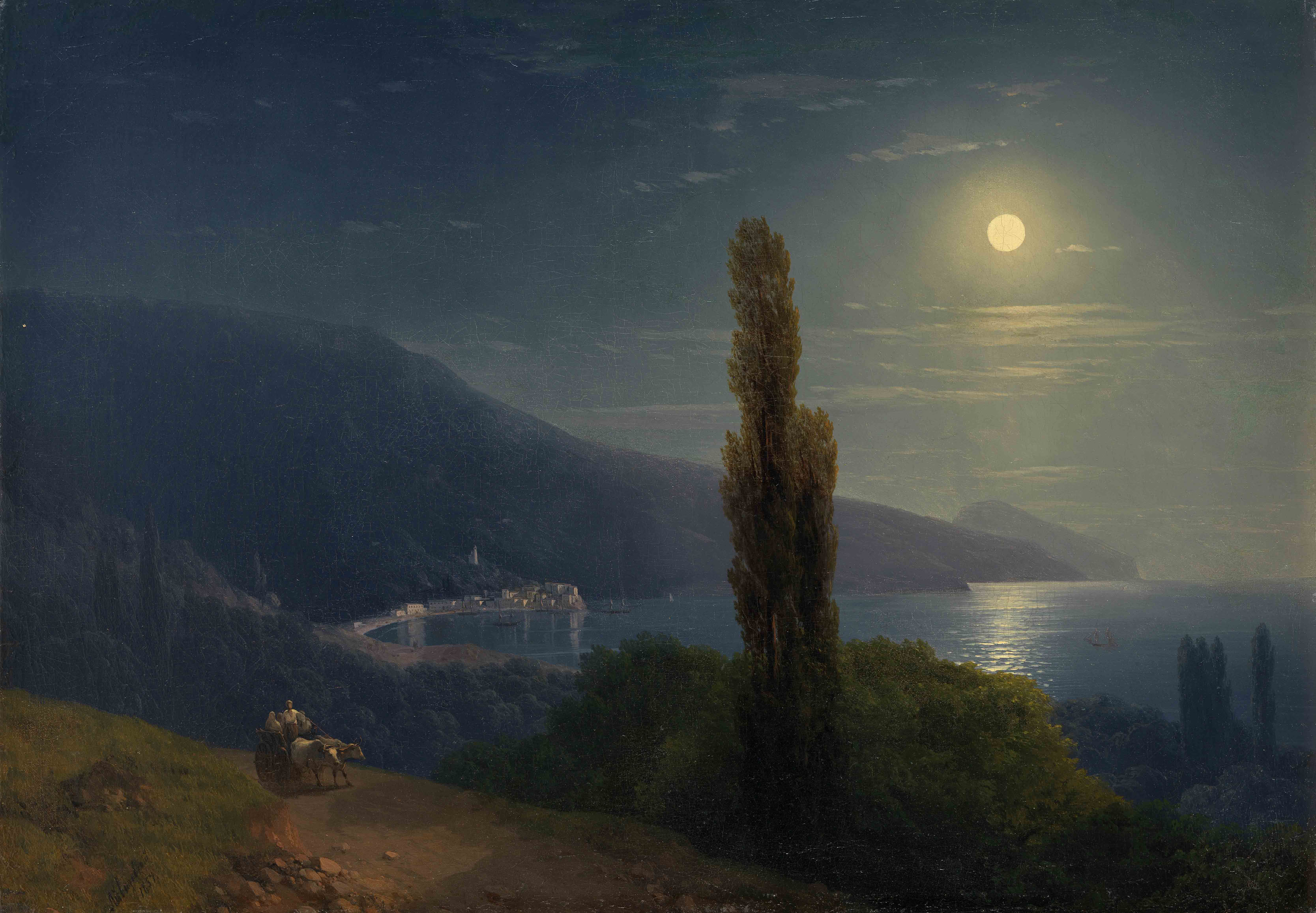 Айвазовский. Лунная ночь. Крым. 1859