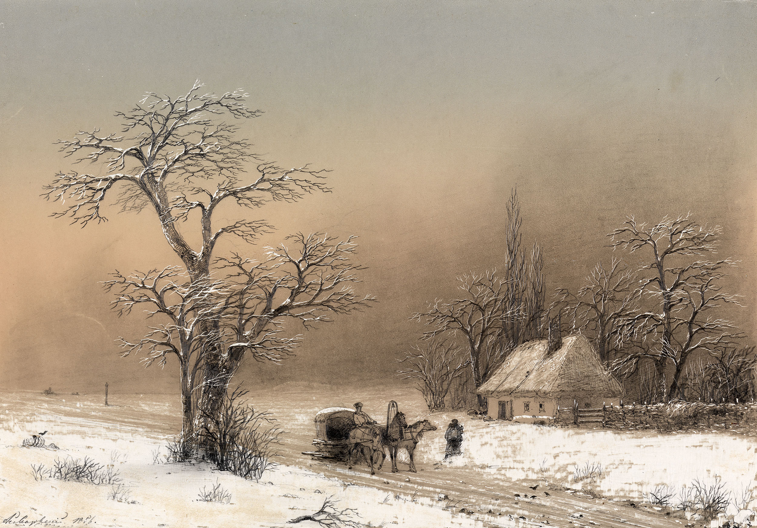 Айвазовский. Зимний пейзаж. 1856