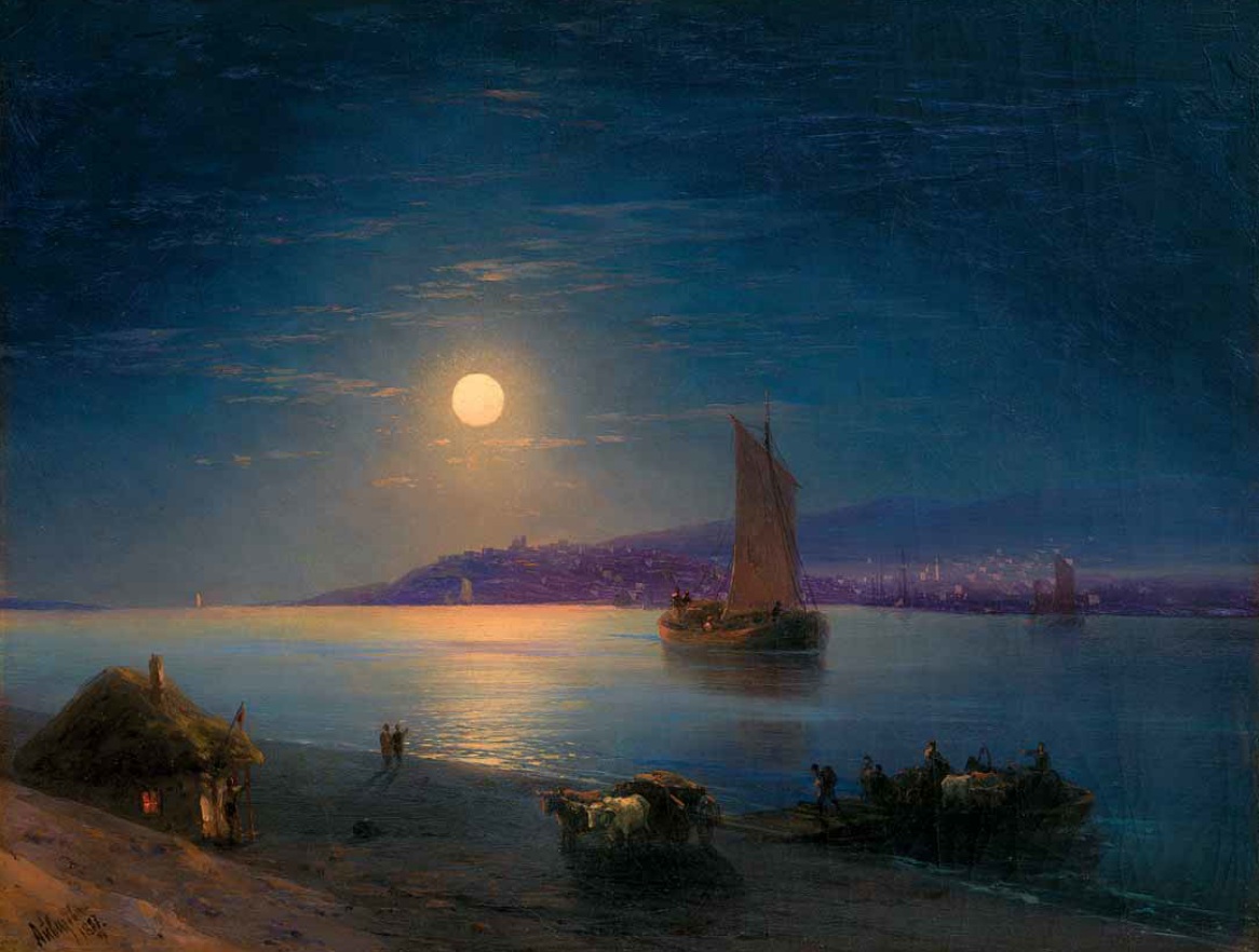 Айвазовский. Лунная ночь на Днепре. 1887