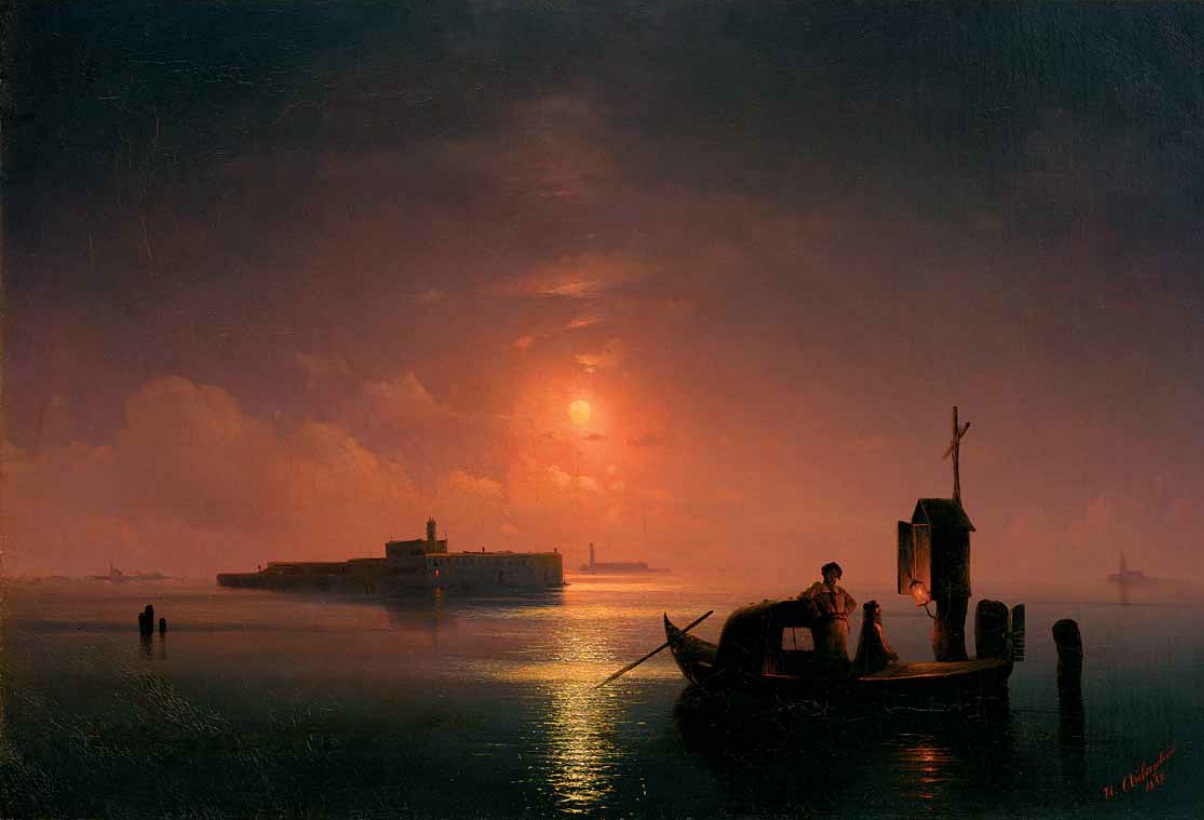 Айвазовский. Венецианская лагуна ночью. 1842