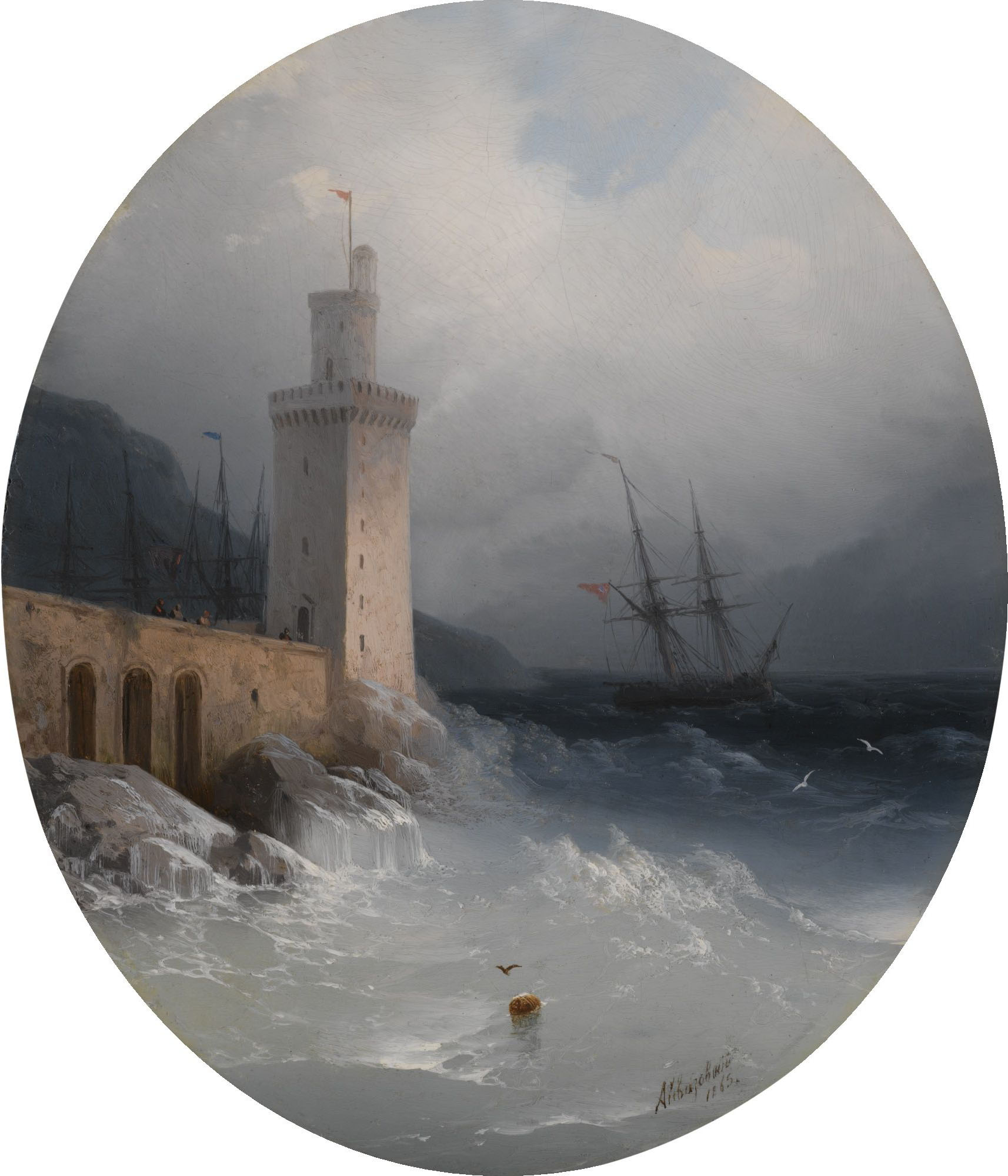 Айвазовский. Вид побережья Амальфи. 1865