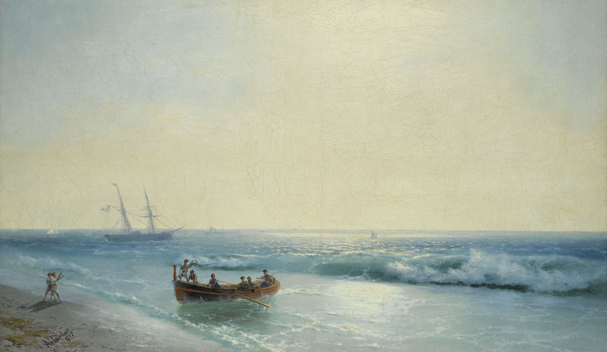 Айвазовский. Моряки сходят на берег. 1897
