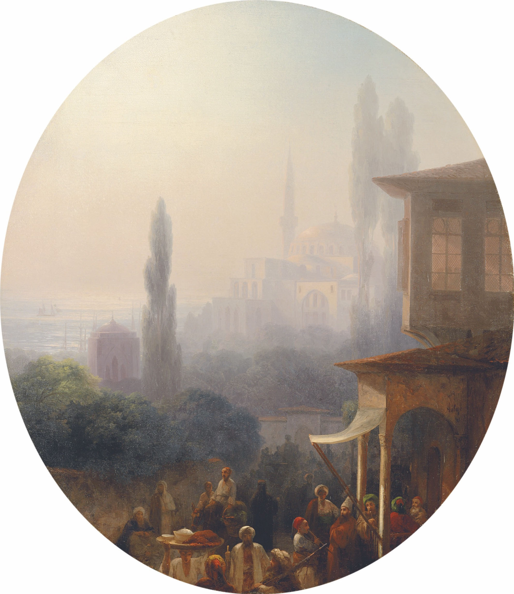 Айвазовский. Рыночная сцена в Константинополе. 1860