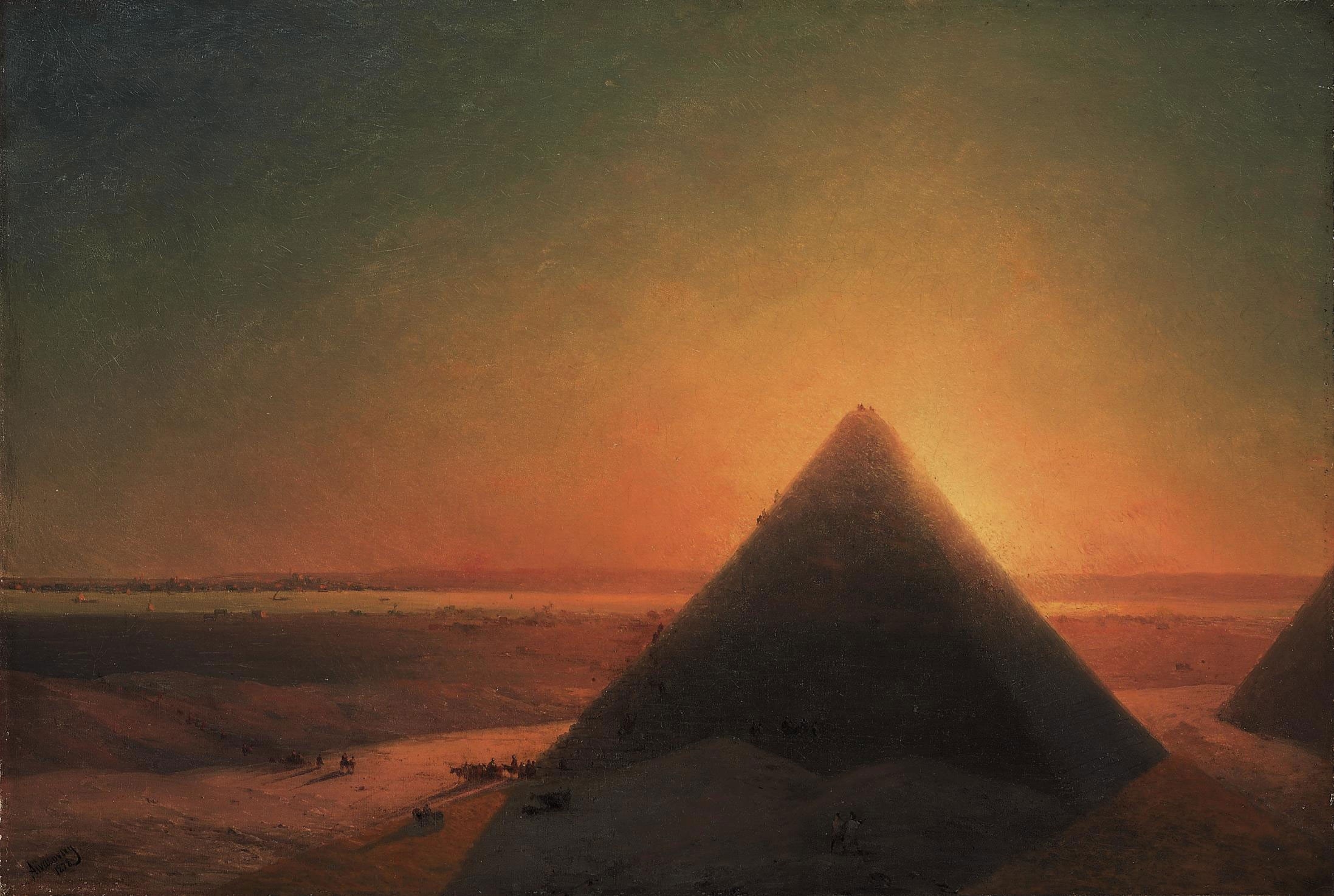 Айвазовский. Большая пирамида в Гизе. 1878