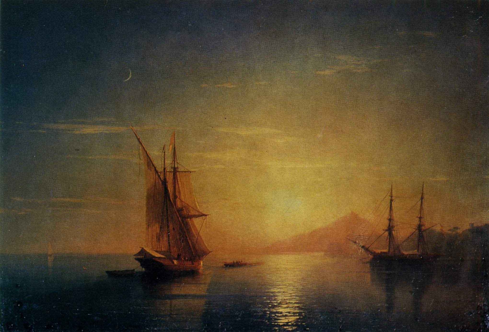 Айвазовский. Вечер на море. 1858