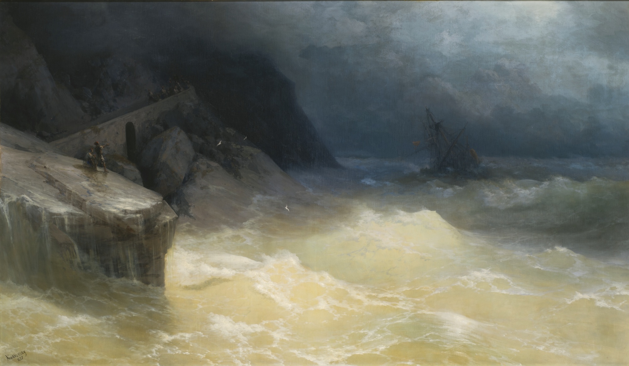 Айвазовский. Кораблекрушение у побережья Черного моря. 1887