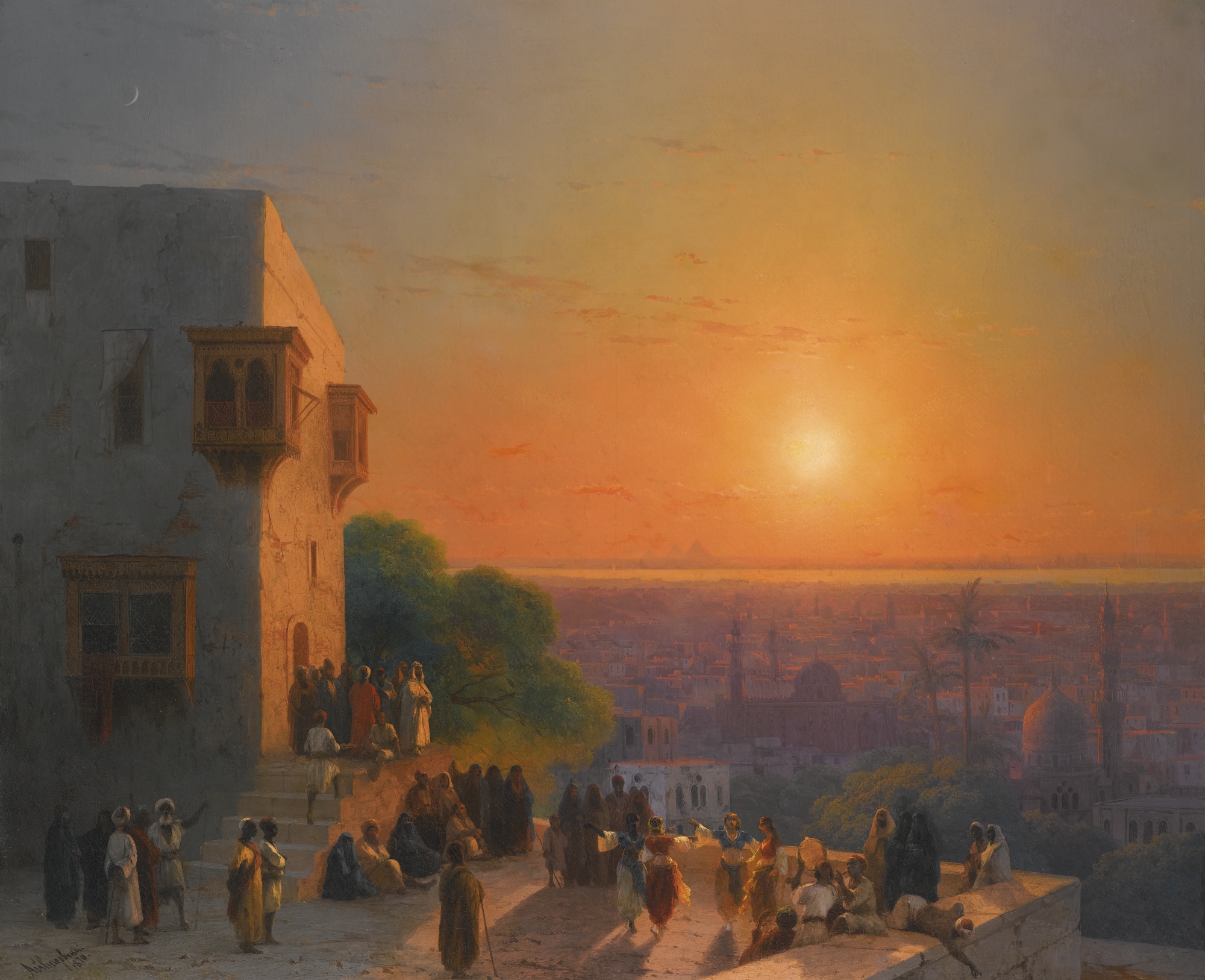 Айвазовский. Вечер в Каире. 1870