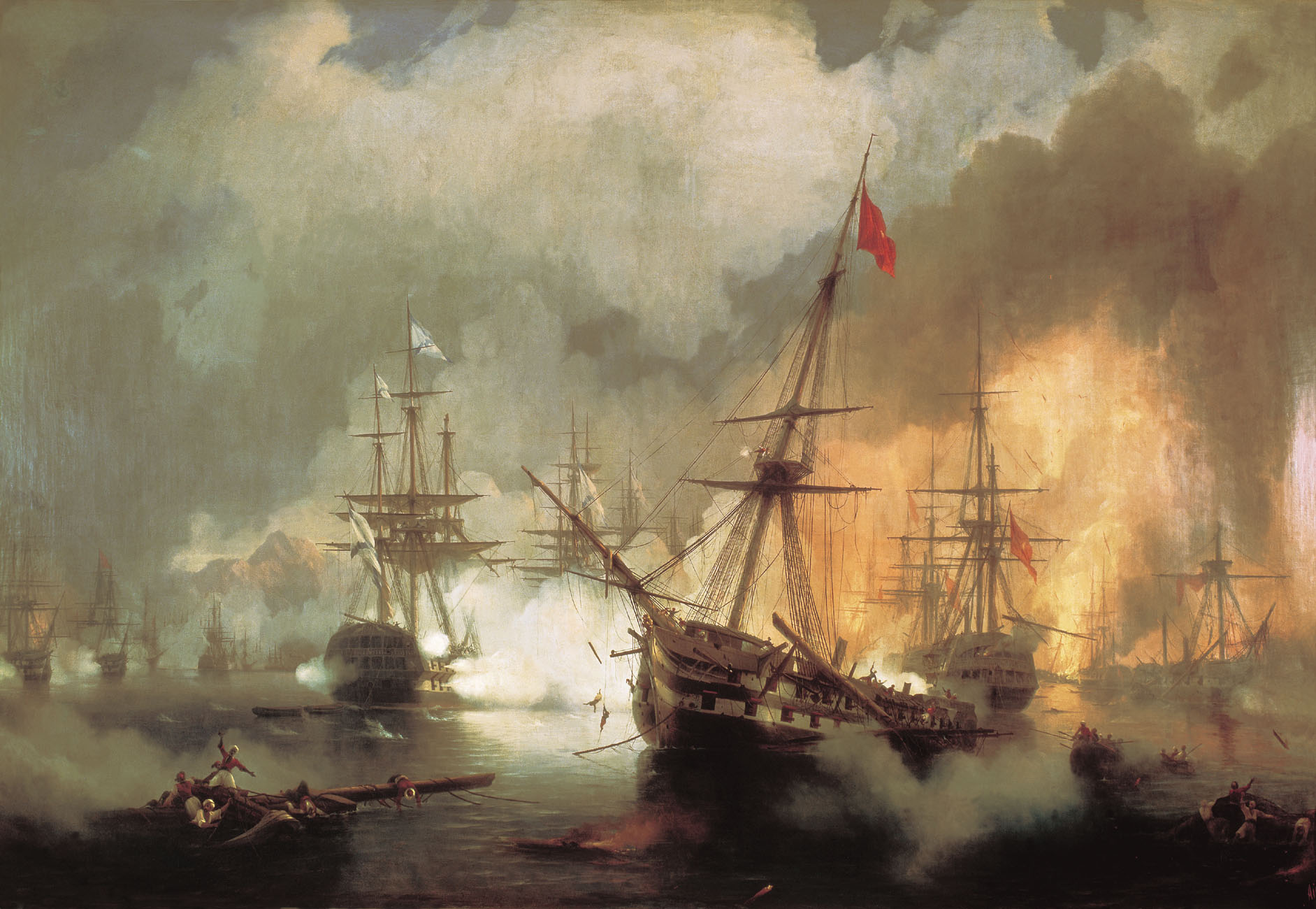 Айвазовский. Морское сражение при Наварине 2 октября 1827 года. 1846