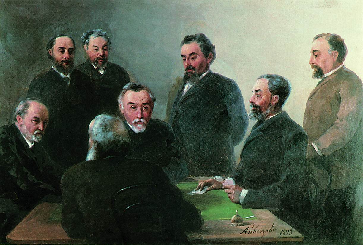 Айвазовский. И.К.Айвазовский в кругу друзей. 1893
