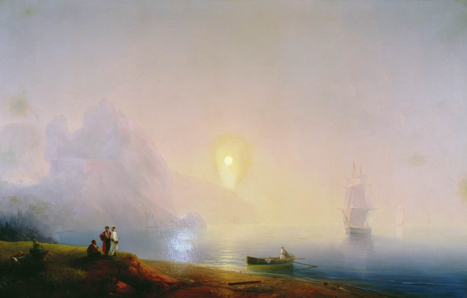 Айвазовский. Берег моря. Туманное утро. 1850-е