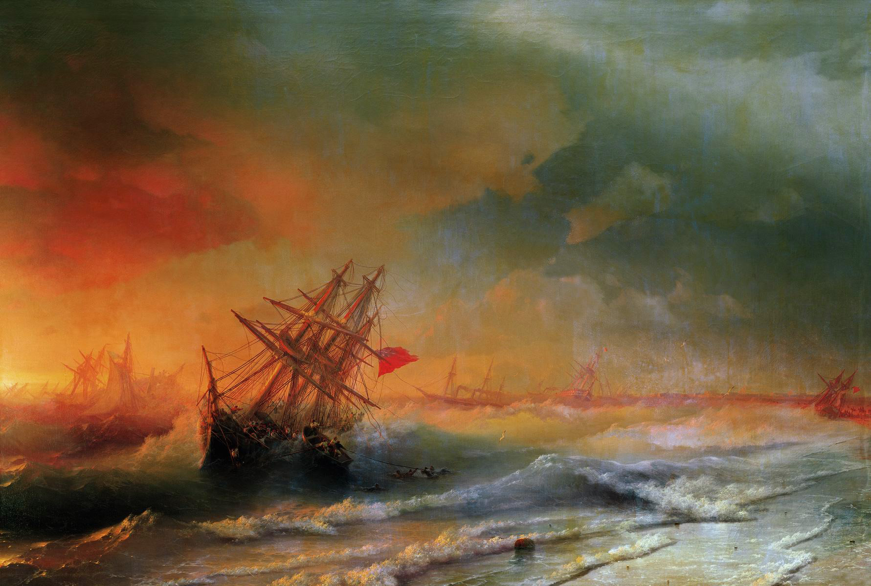 Айвазовский. Буря над Евпаторией. 1861