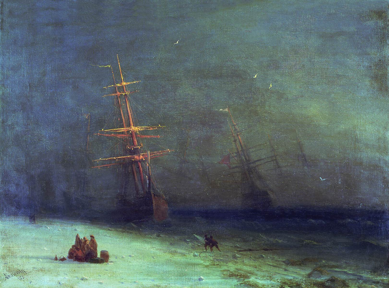 Айвазовский. Буря на Северном море. 1875