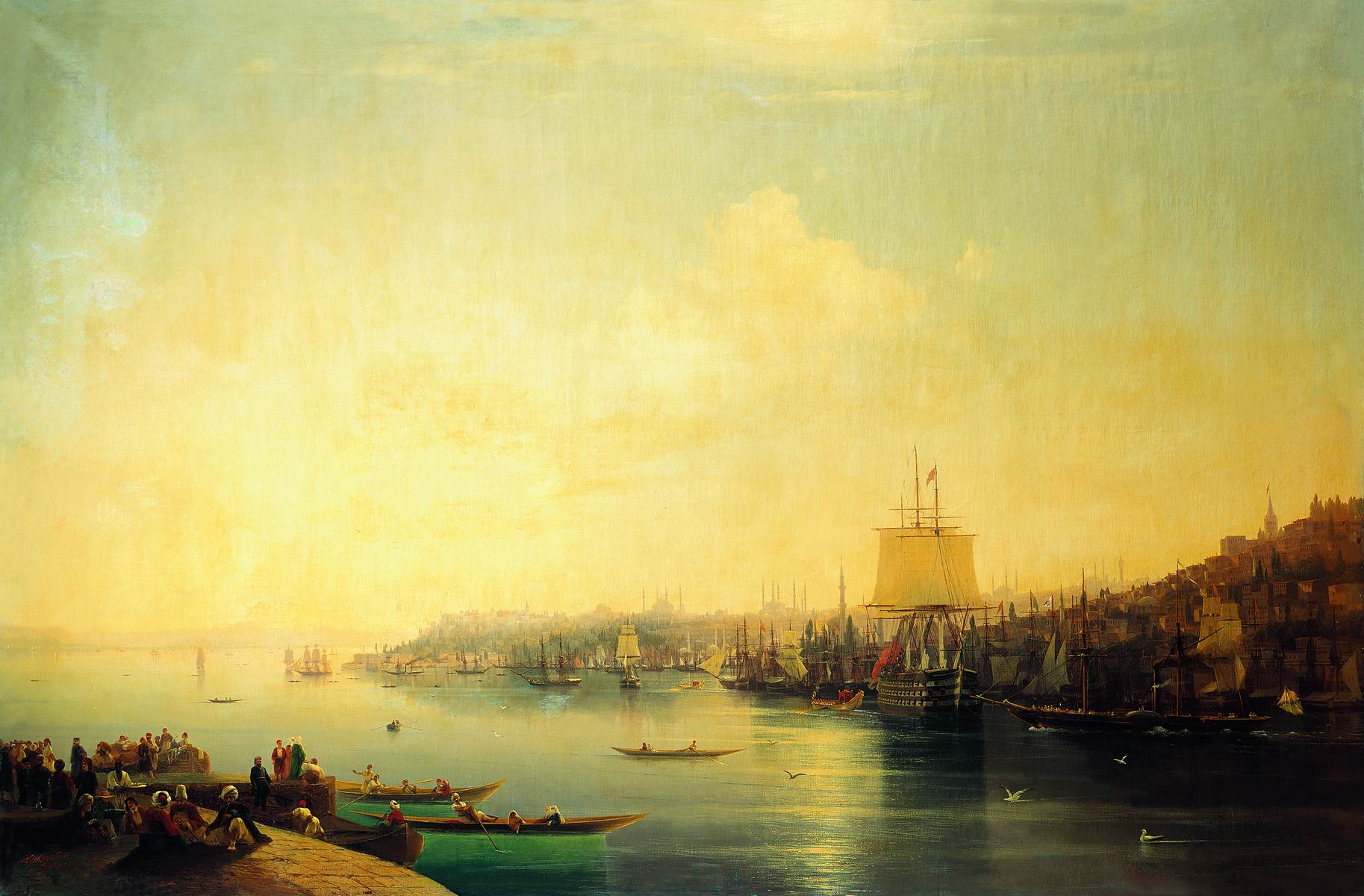 Айвазовский. Вид Константинополя. 1849