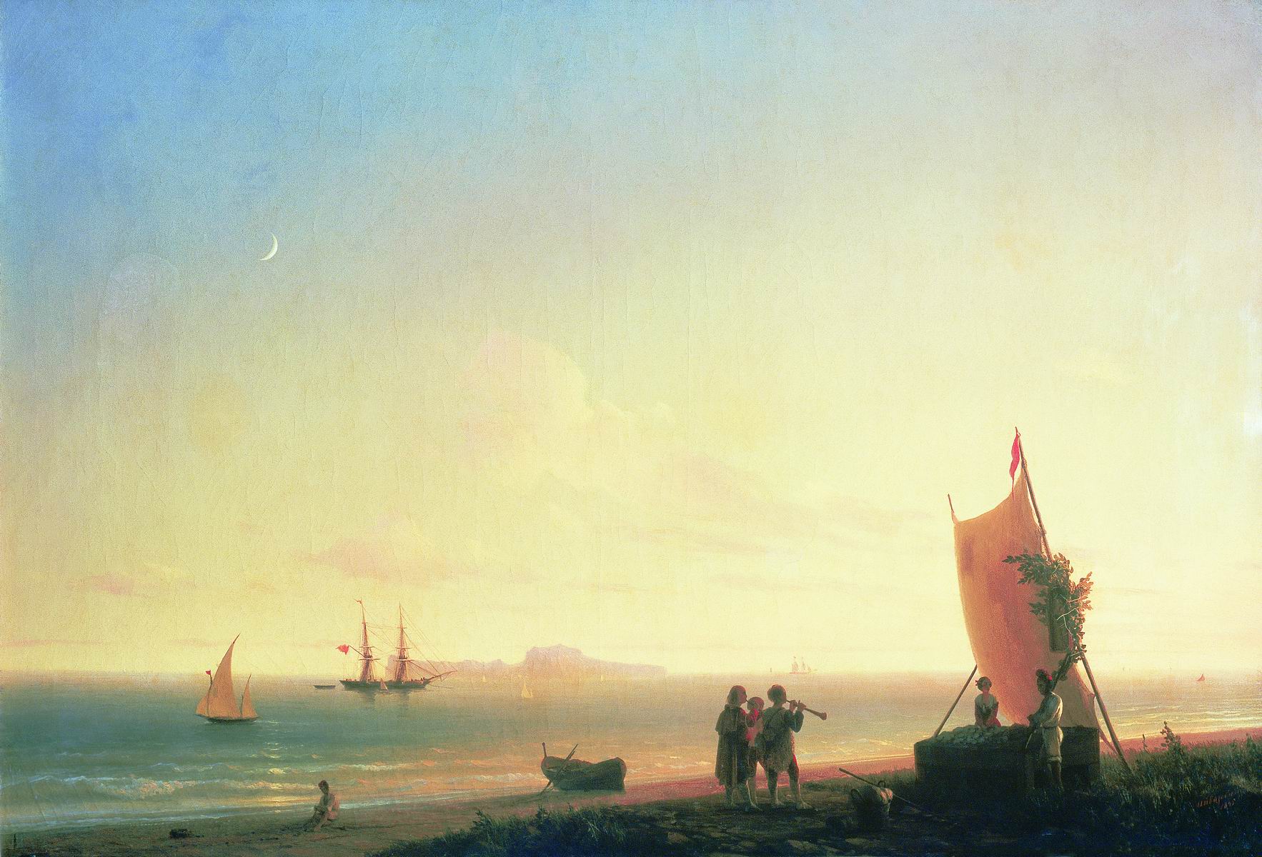 Айвазовский. Вид на острове Капри. 1845