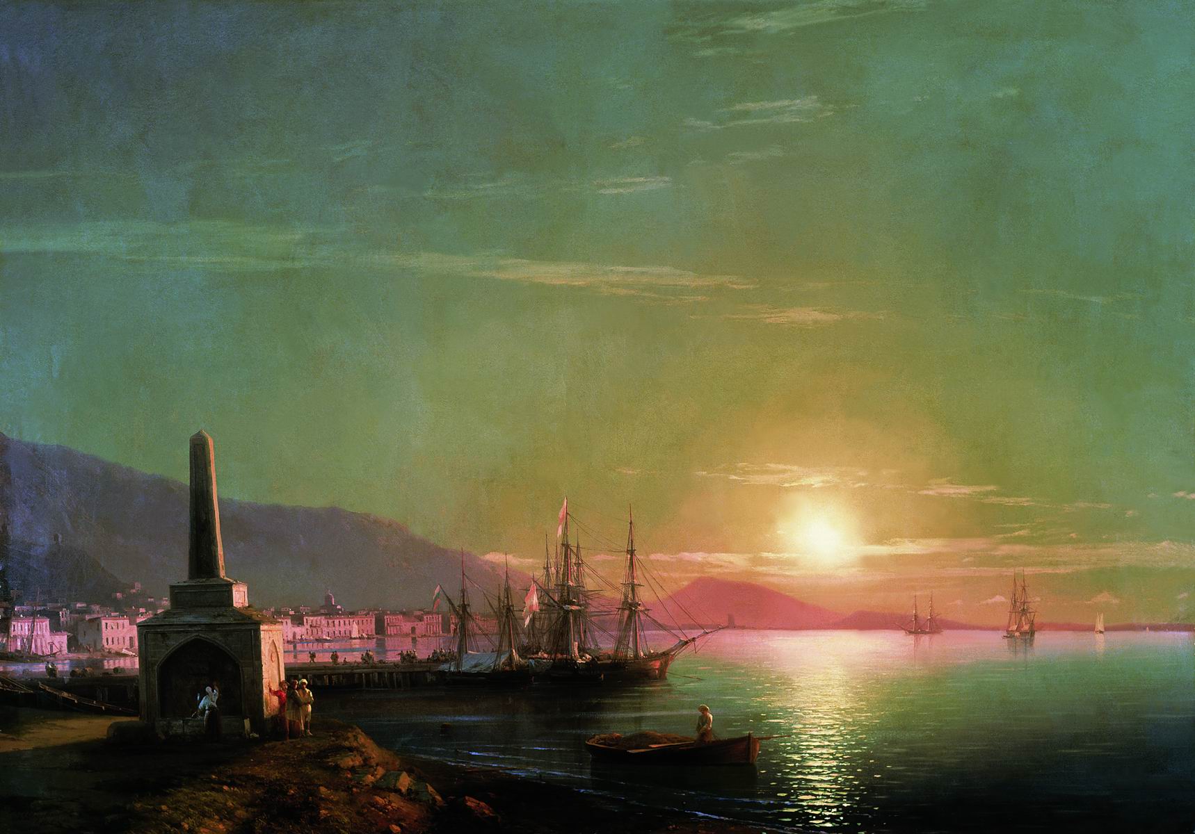 Айвазовский. Восход солнца в Феодосии. 1855