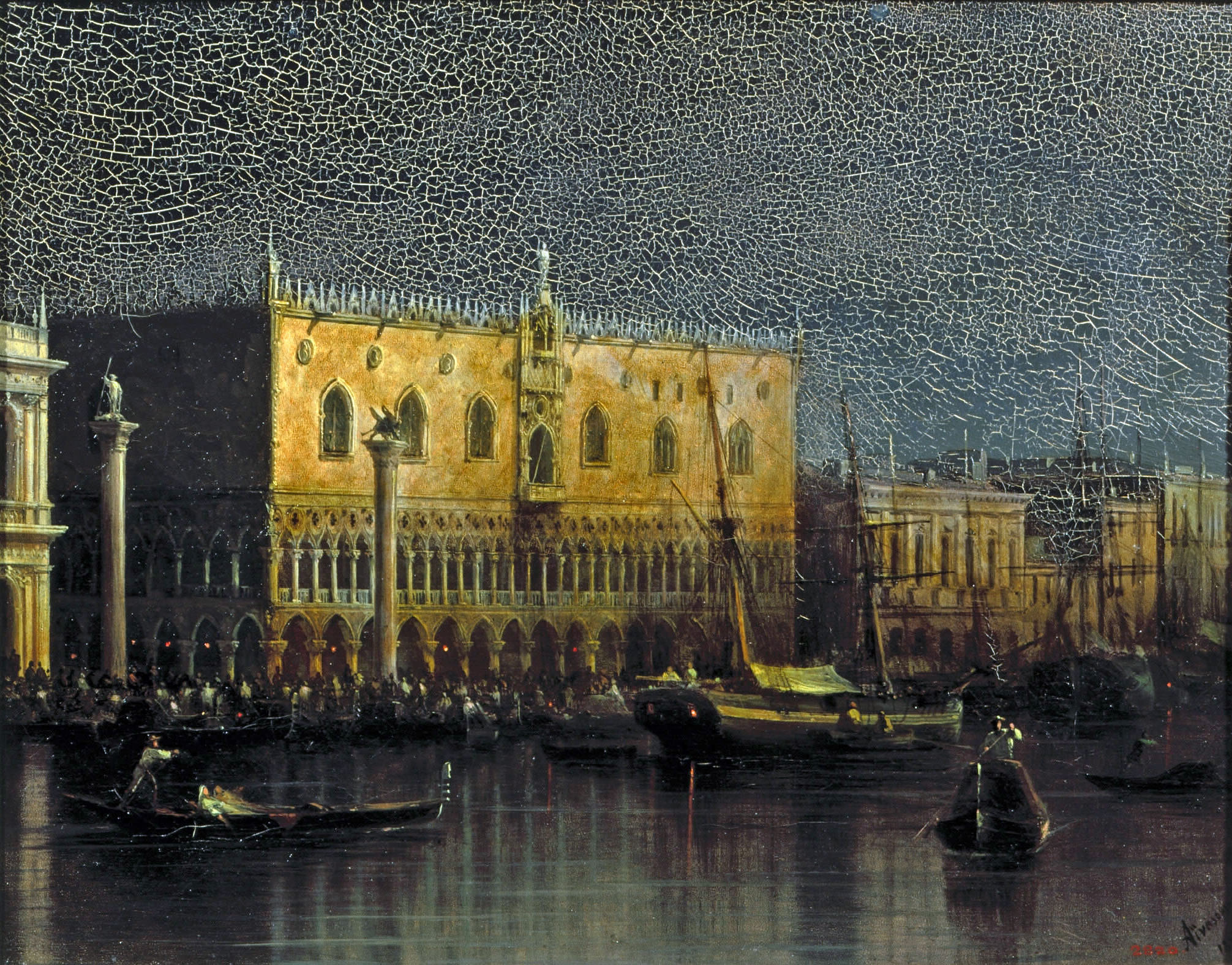 Айвазовский. Дворец дожей в Венеции при луне. 1878