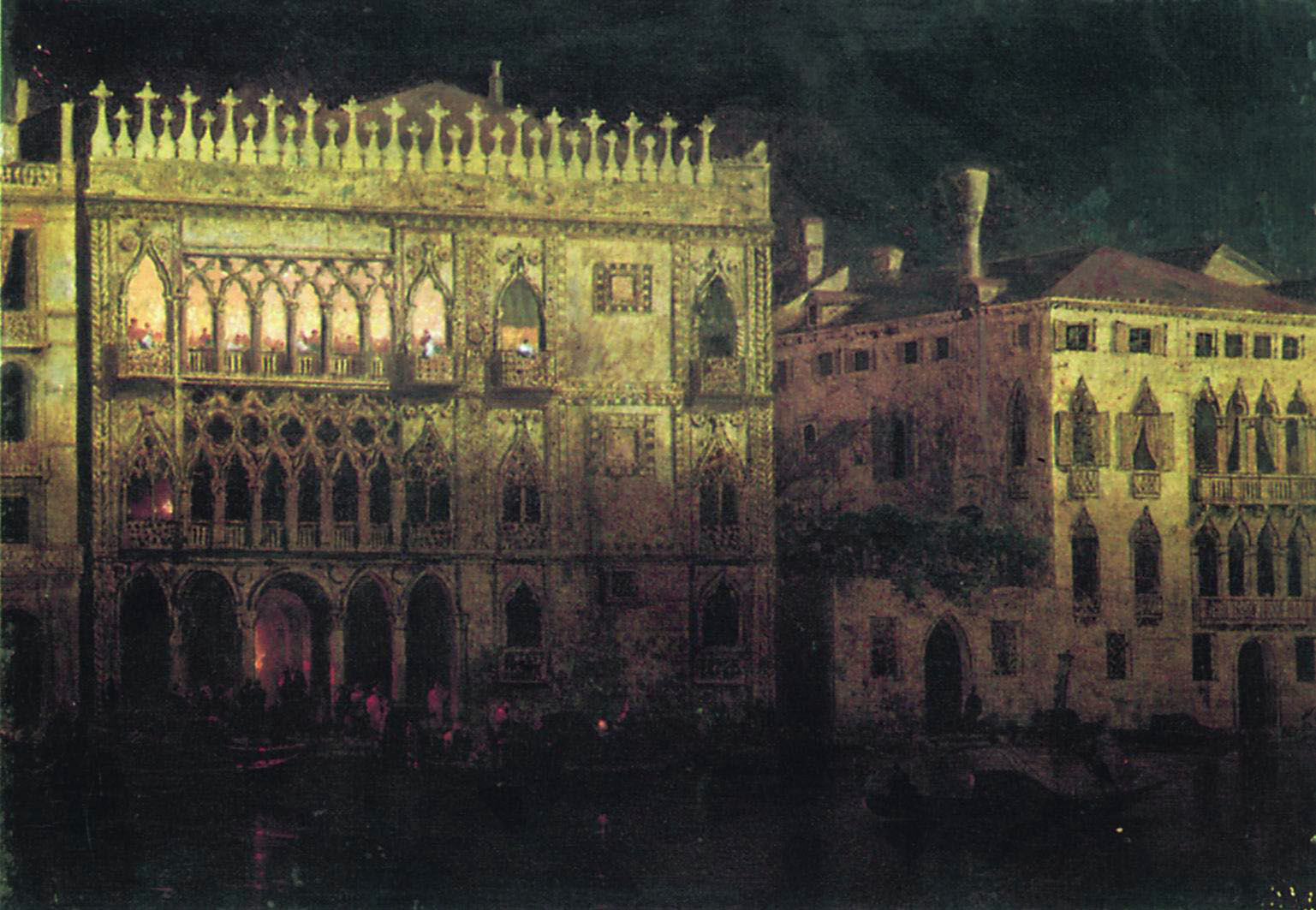 Айвазовский. Дворец Ка д'Ордо в Венеции при луне. 1878