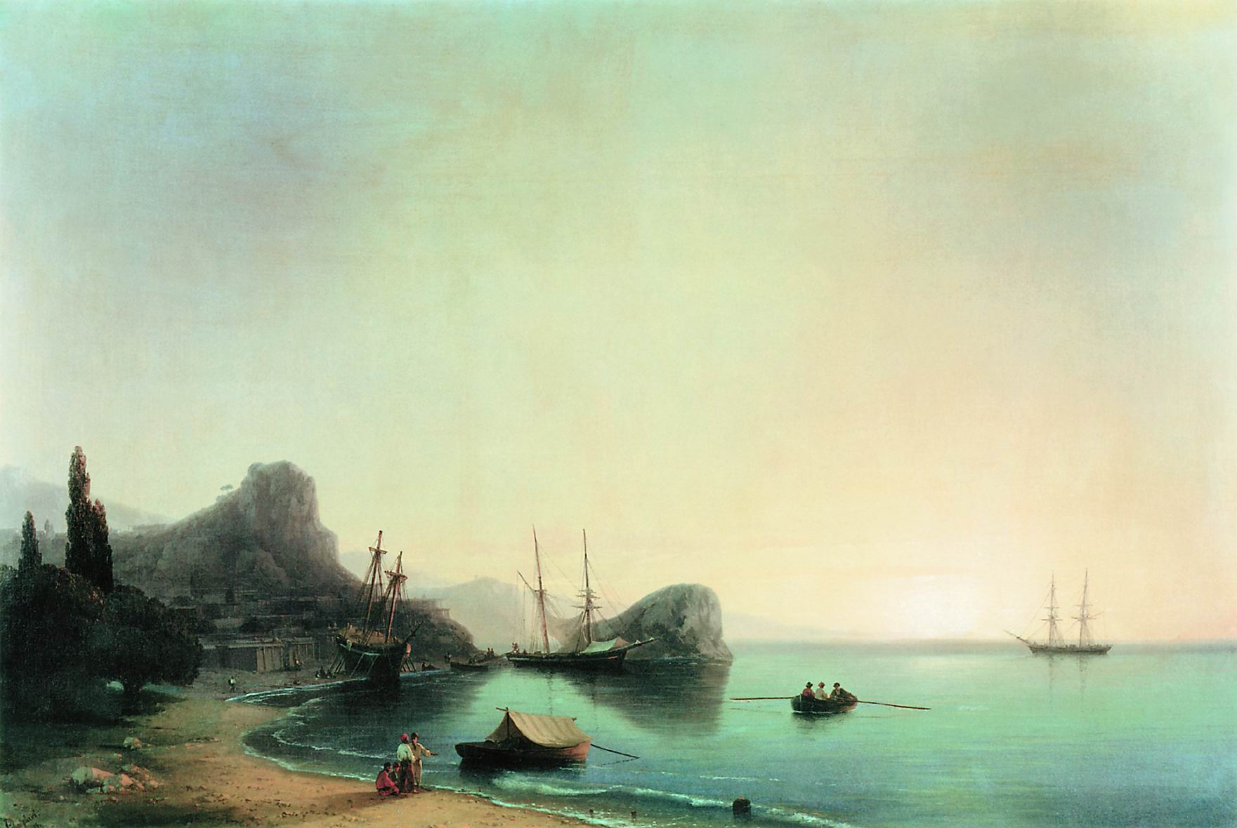 Айвазовский. Итальянский пейзаж. 1855