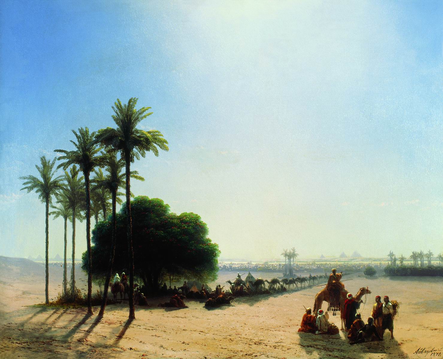 Айвазовский. Караван в оазисе. Египет. 1871
