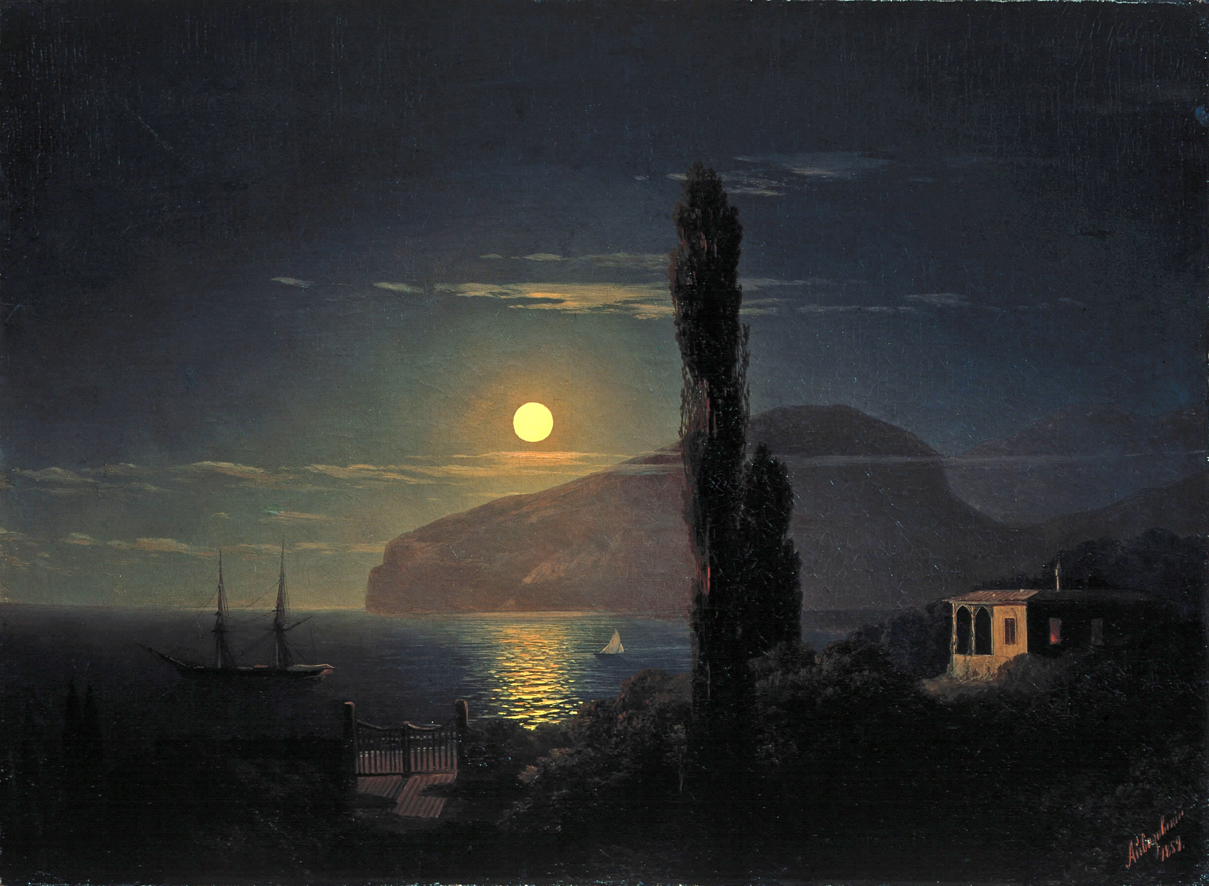 Айвазовский. Лунная ночь в Крыму. 1859