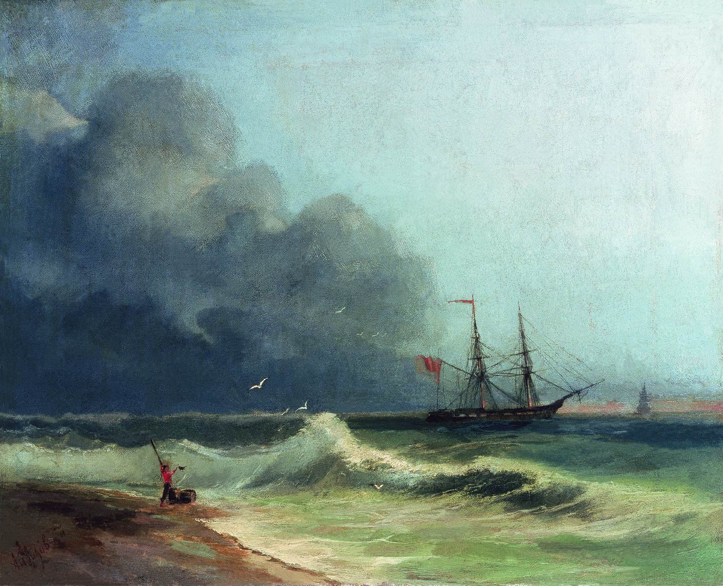 Айвазовский. Море перед бурей. 1856