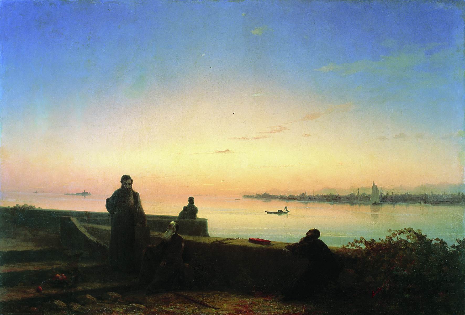 Айвазовский. Мхитаристы на острове св. Лазаря. Венеция. 1843