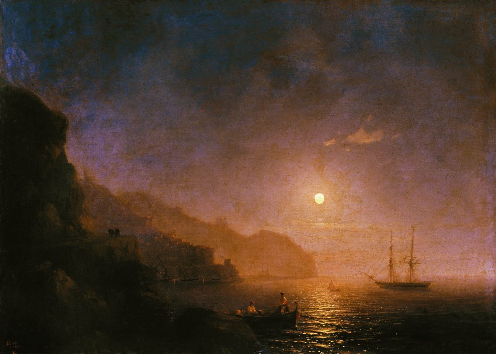 Айвазовский. Ночь в Амальфи. 1854