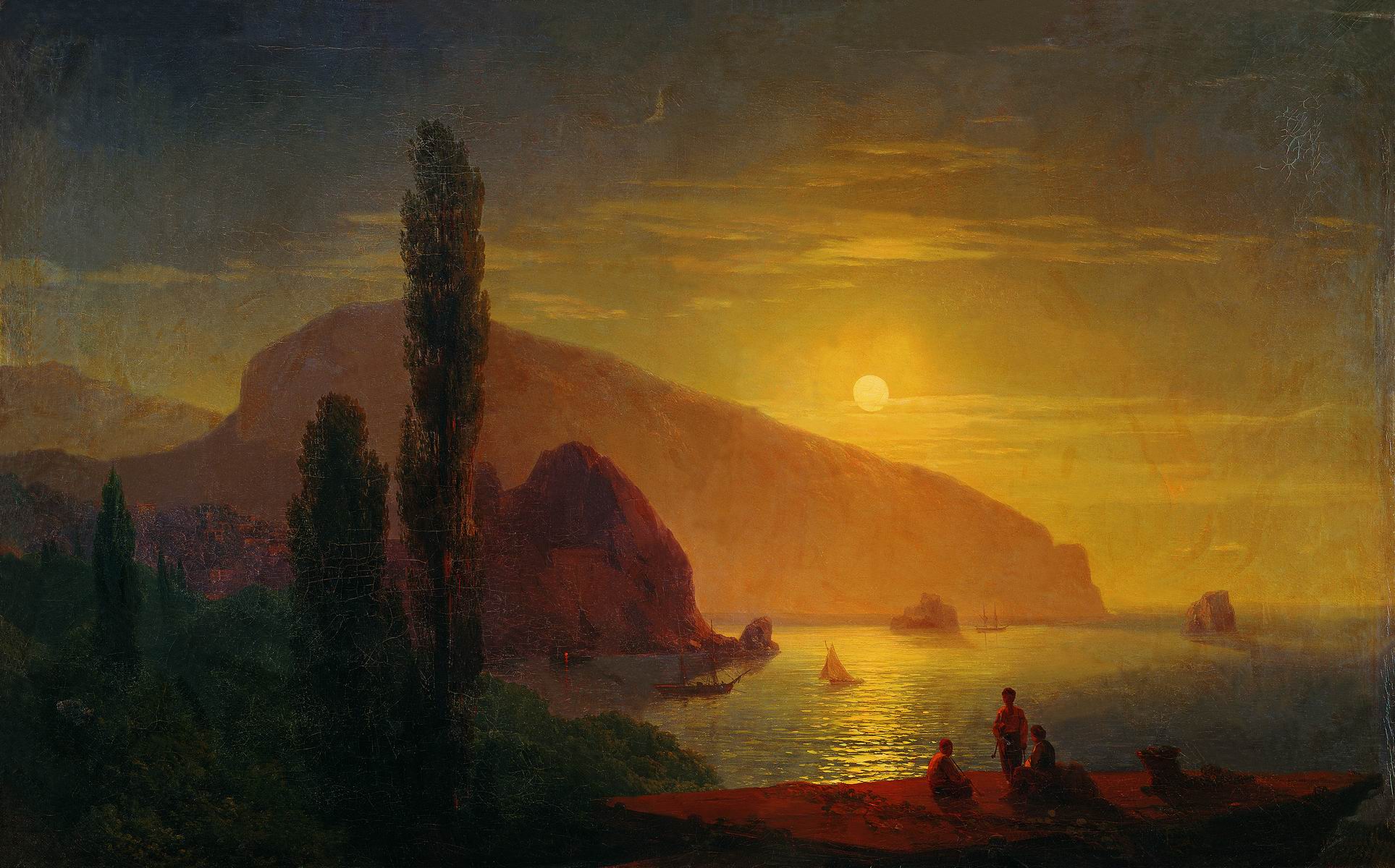 Айвазовский. Ночь в Крыму. Вид на Аю-Даг. 1850
